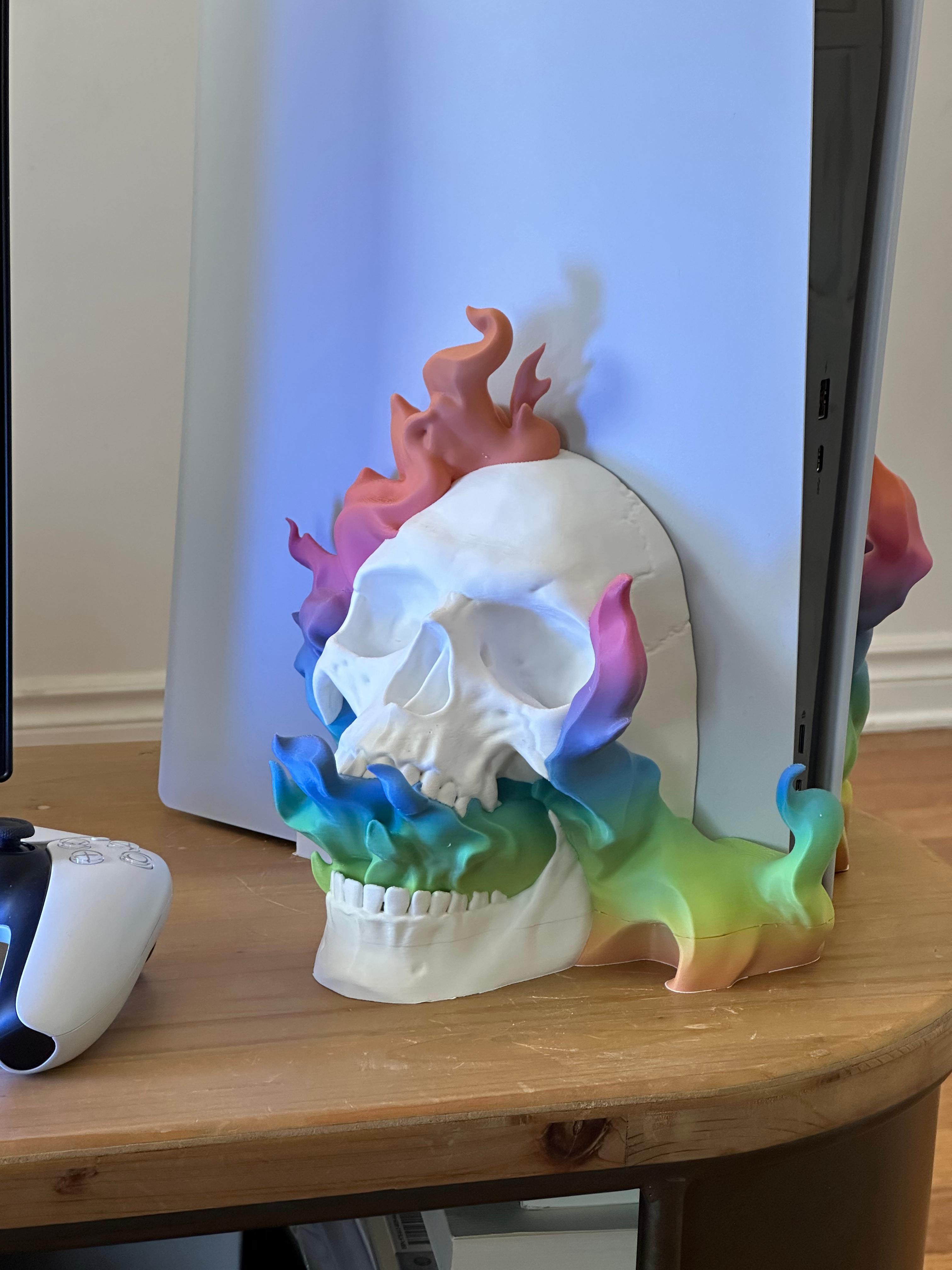 Skull Stand - Playstation 5 Disc Edition - Print-in-Place 3d model