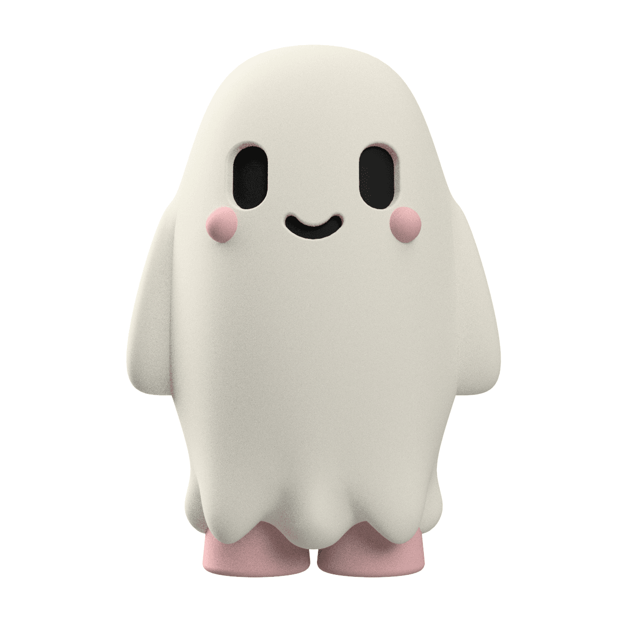 3D Printable Giggles the Friendly Ghost Figure – Perfect for Personal & Commercial Projects! 3d model