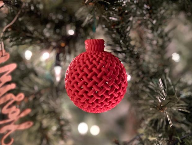 Knit Christmas Ornament (Bauble) 3d model