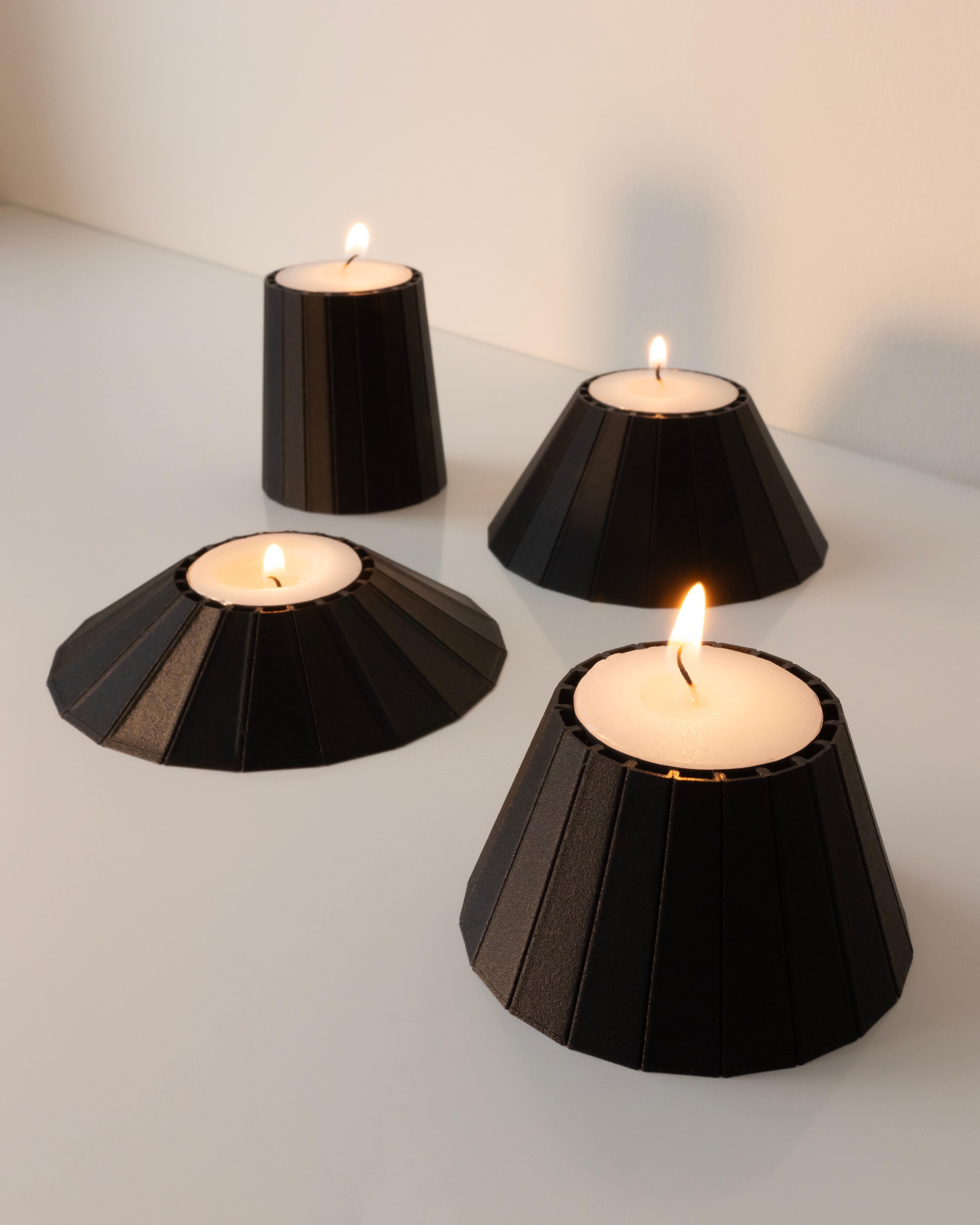 PLEIADES Tealight Set // 4 Candle Holders 3d model