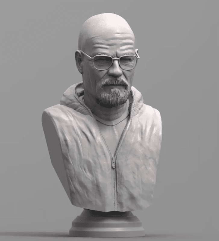 Walter White Bust - Breaking Bad (Pre-Supported) 3d model