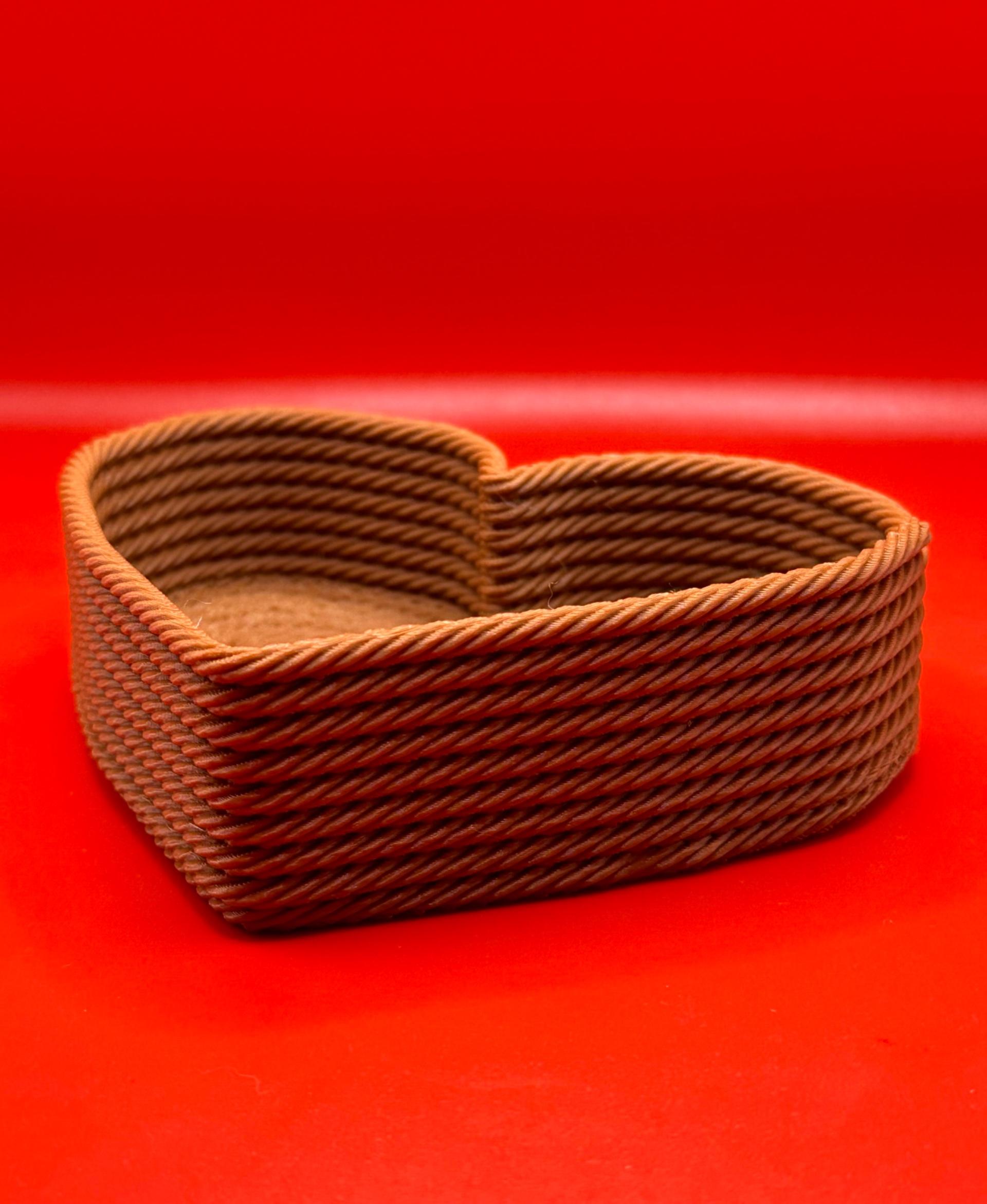 braided rope love basket 3d model
