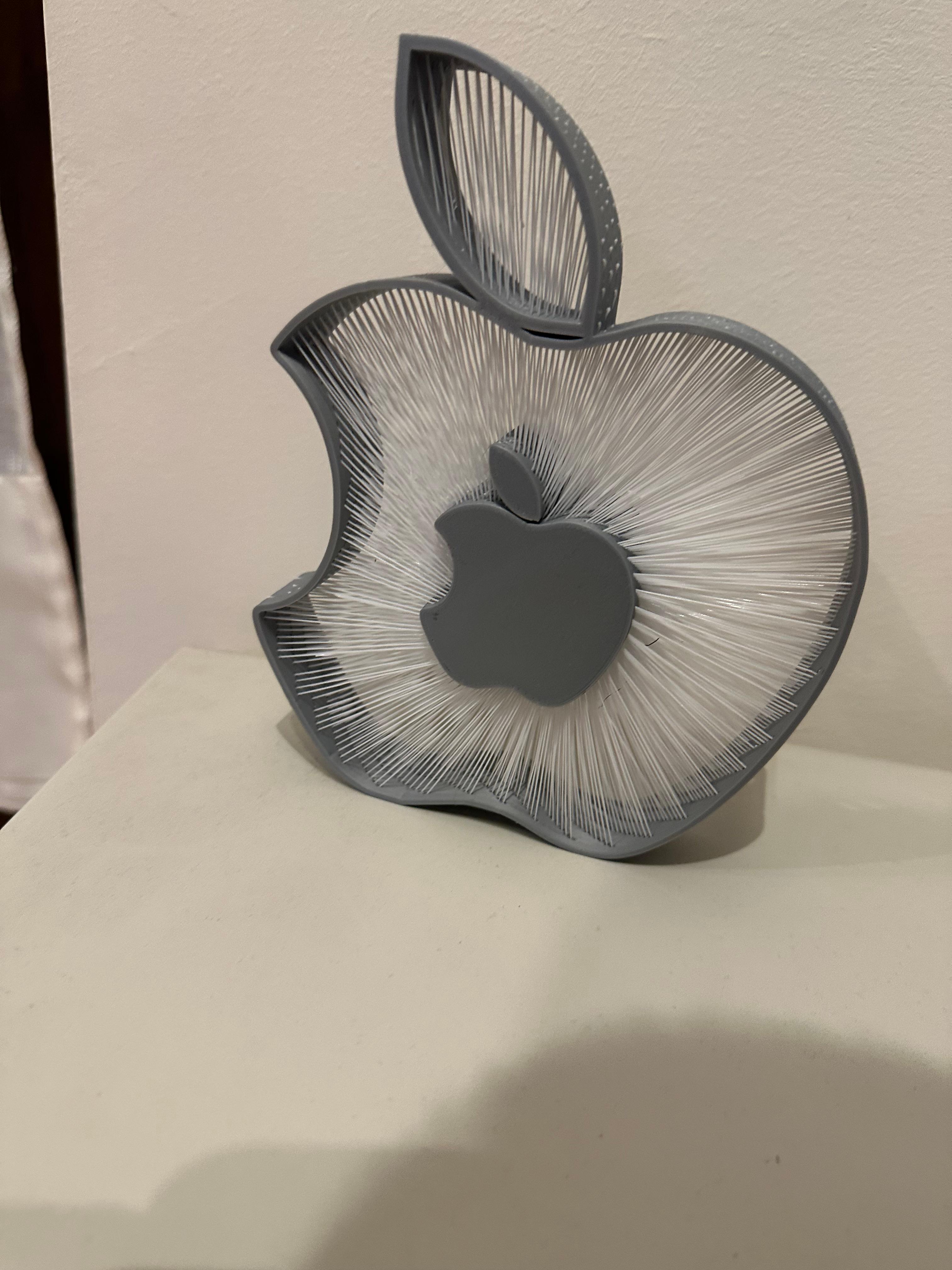 string art apple 3d model