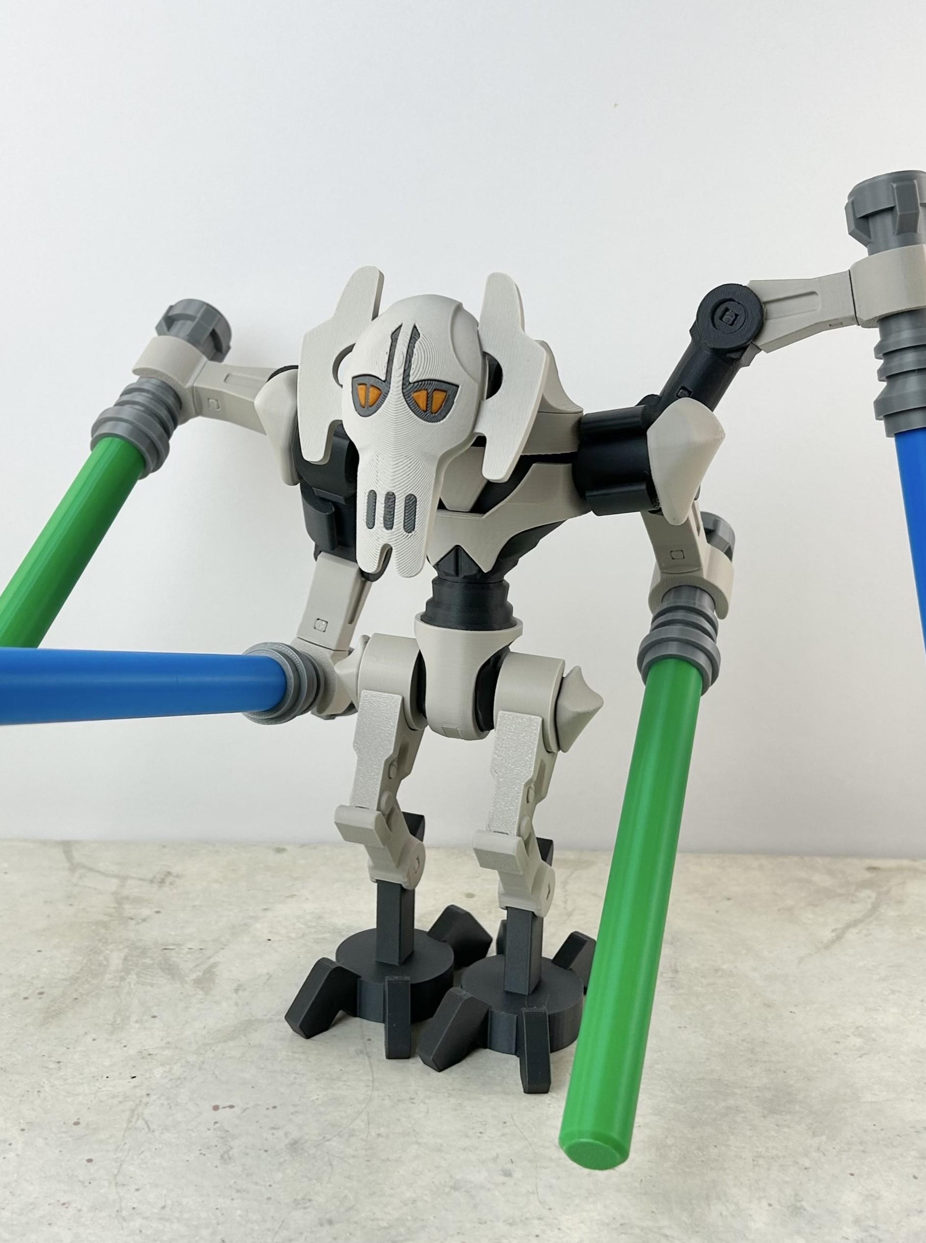 General Grievous (6:1 LEGO-inspired brick figure, NO MMU/AMS, NO supports, NO glue) 3d model