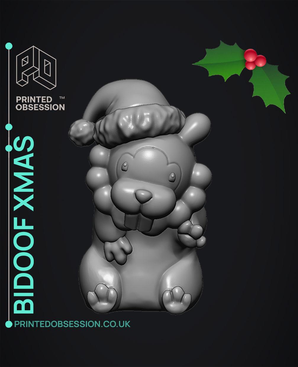 Bidoof Christmas - Pokemon - Fan art 3d model