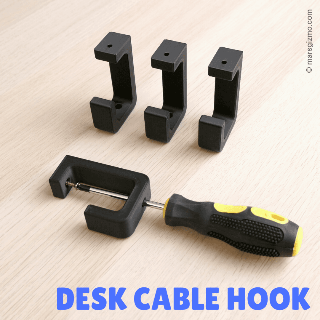 Desk Cable Hook - Check it in my video:
https://youtu.be/RlARKNuDEsA

My website: https://www.marsgizmo.com - 3d model
