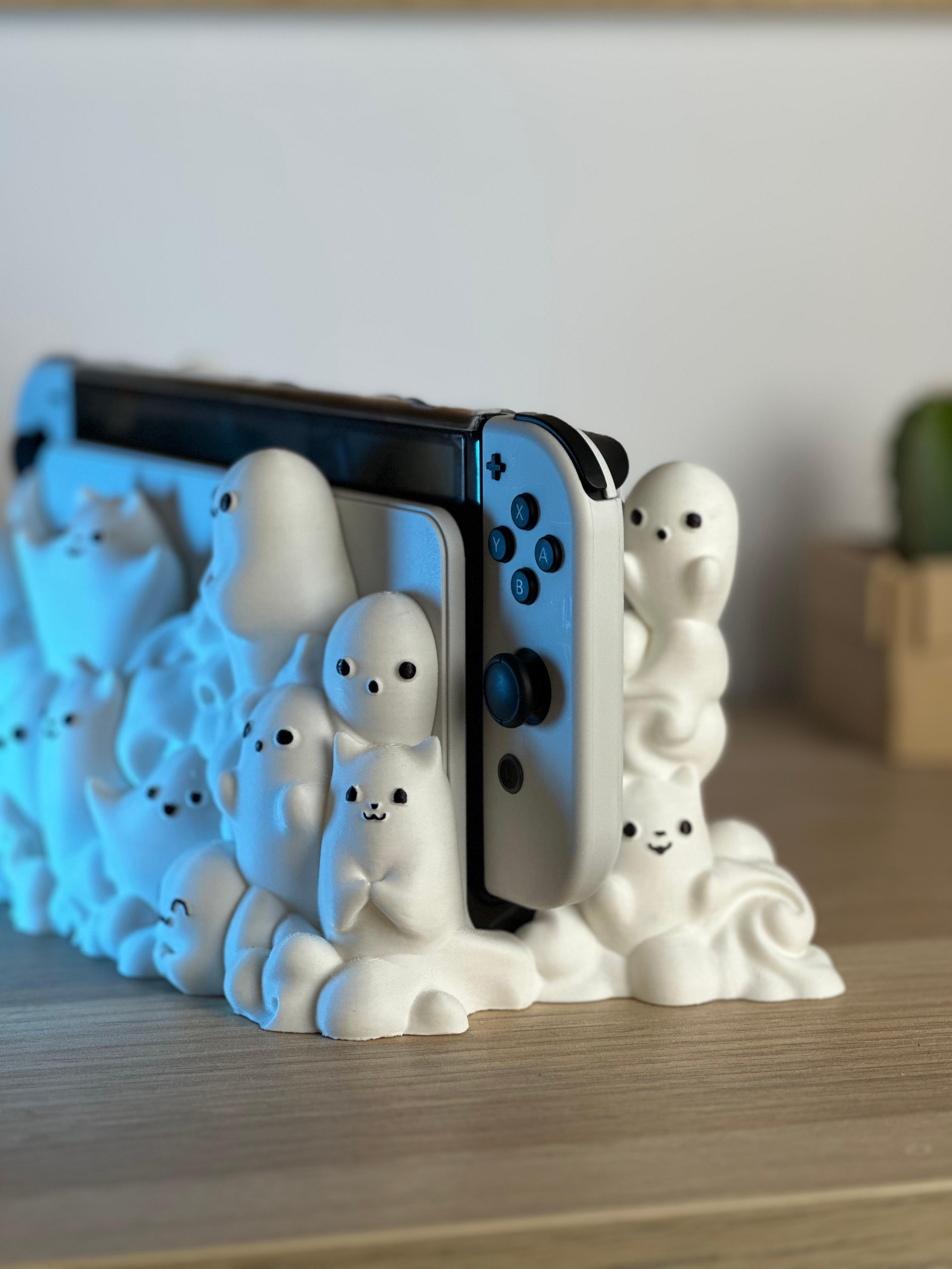 Cute Ghost Dock Switch - OLED & Classic Version 3d model