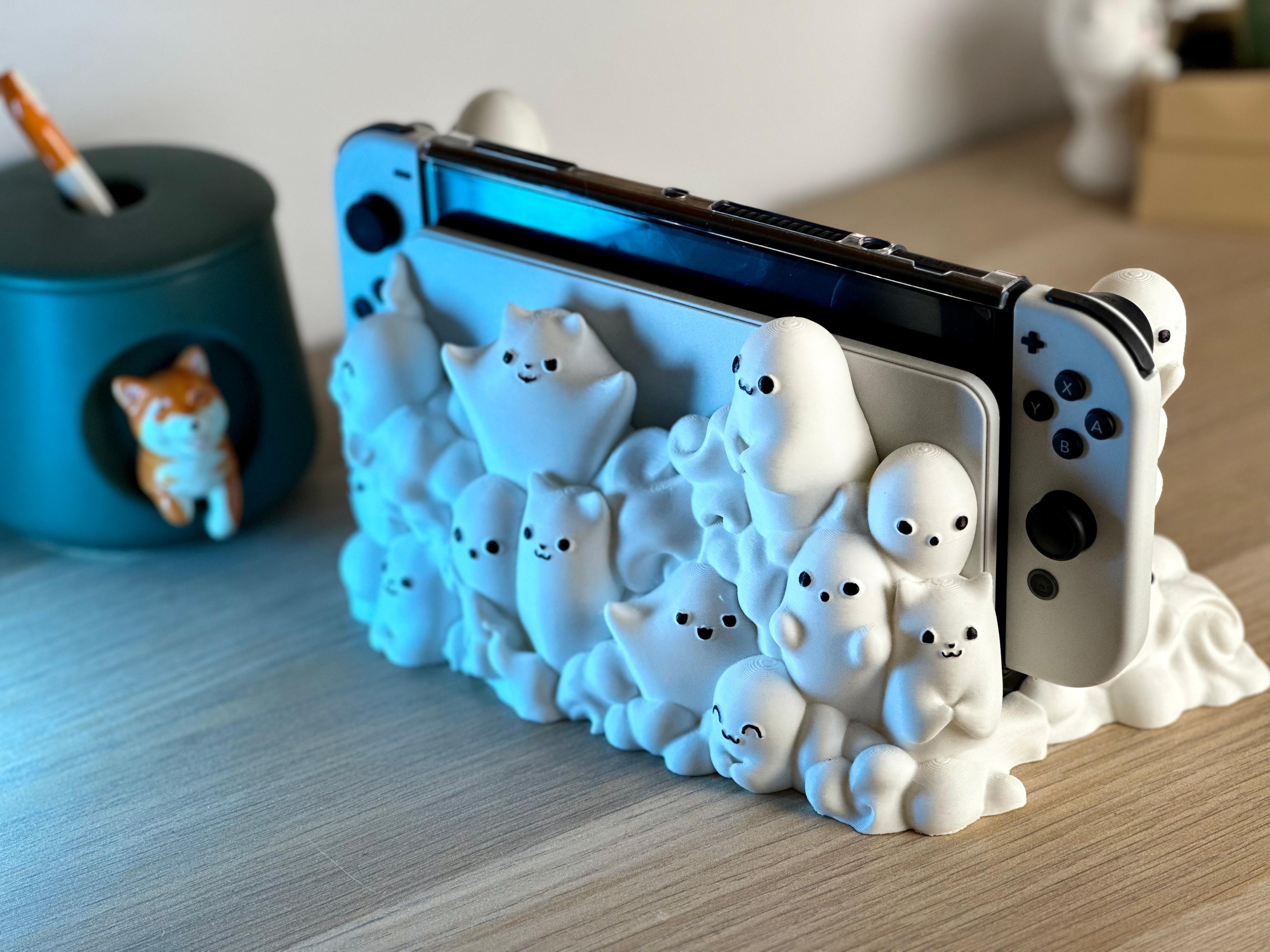 Cute Ghost Dock Switch - OLED & Classic Version 3d model