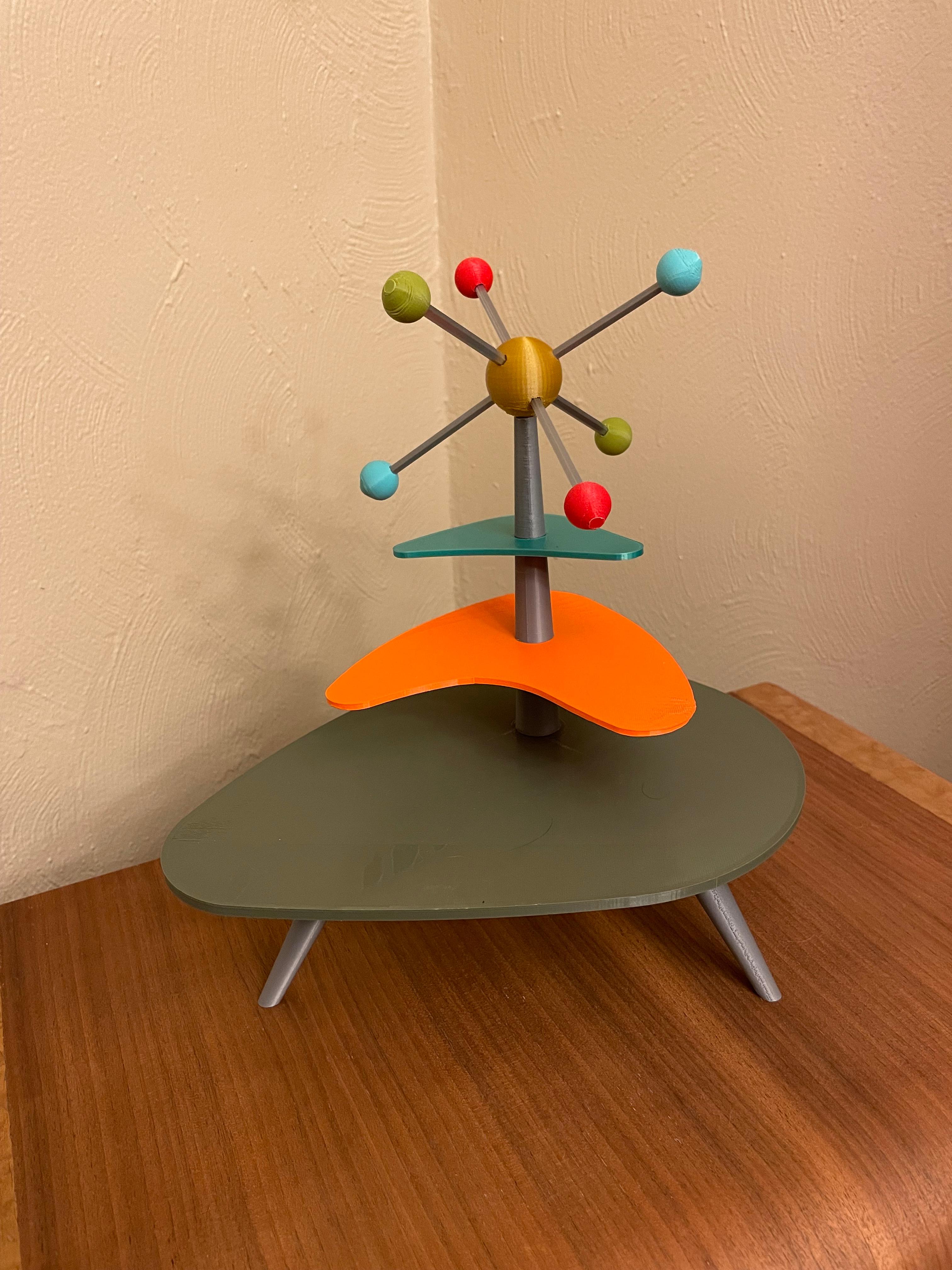Mid Century Tiered Mini Table 3d model