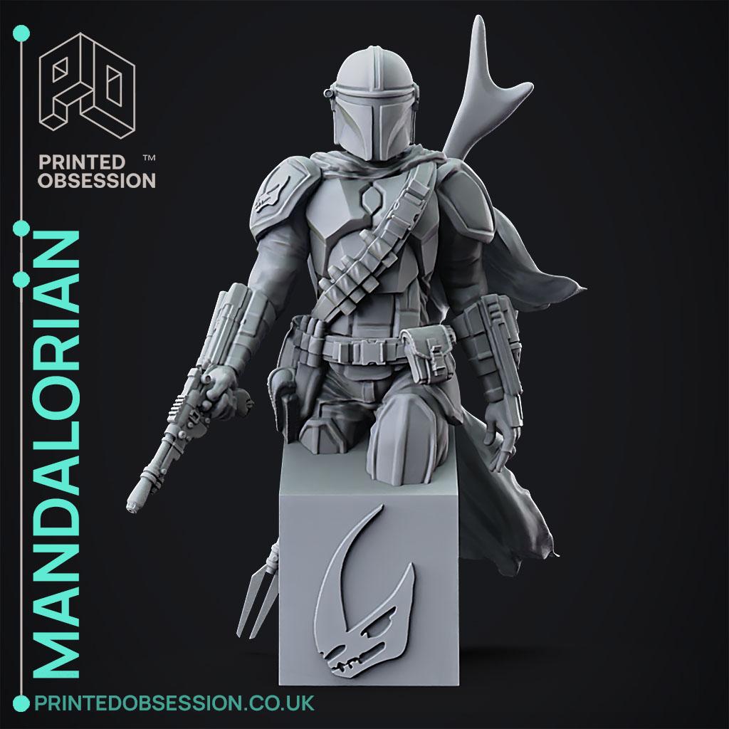 Mandalorian Bust - Star Wars - Fan Art 3d model