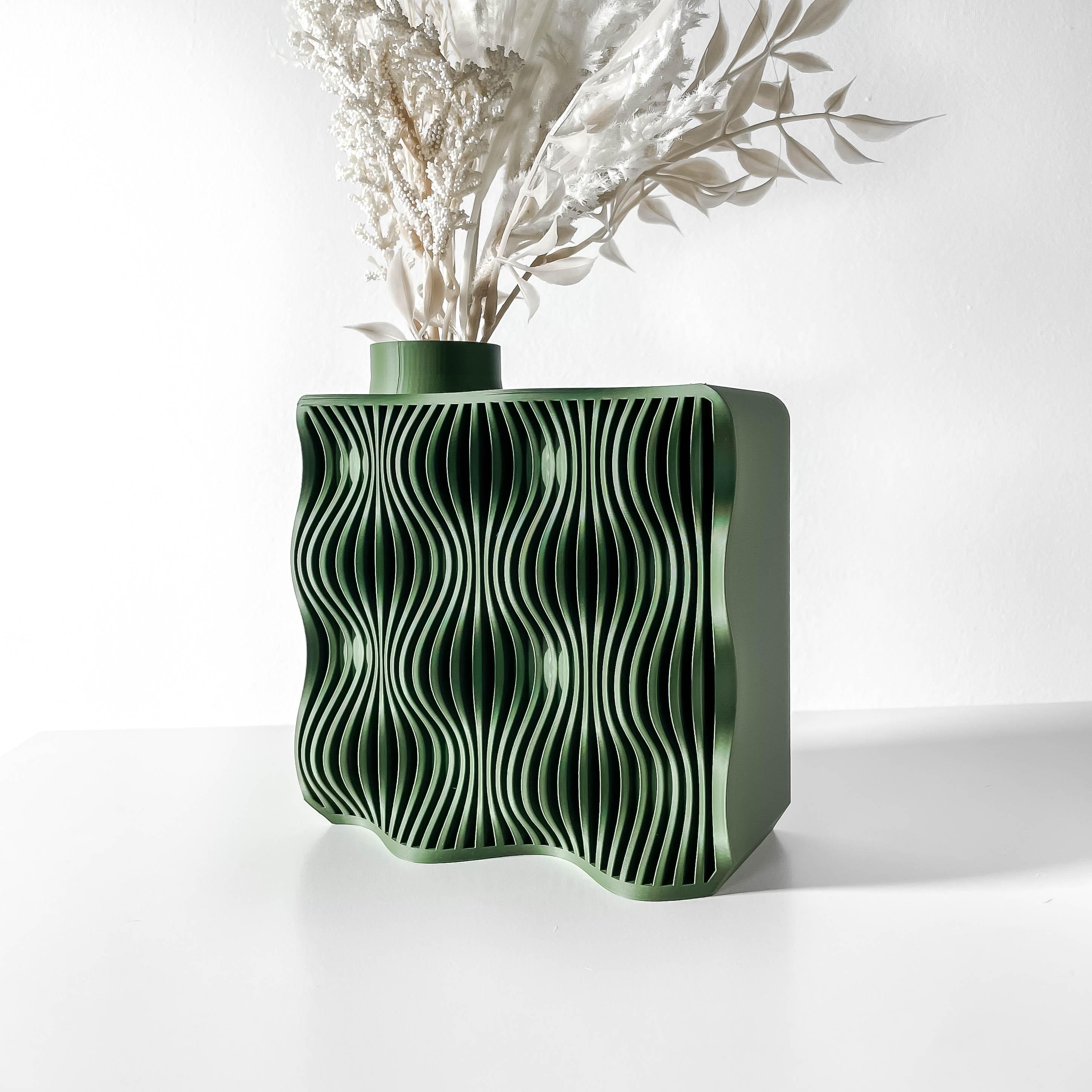 The Kamso Wave Vase, Modern and Unique Home Decor for Dried and Preserved Flower Arrangement 3d model