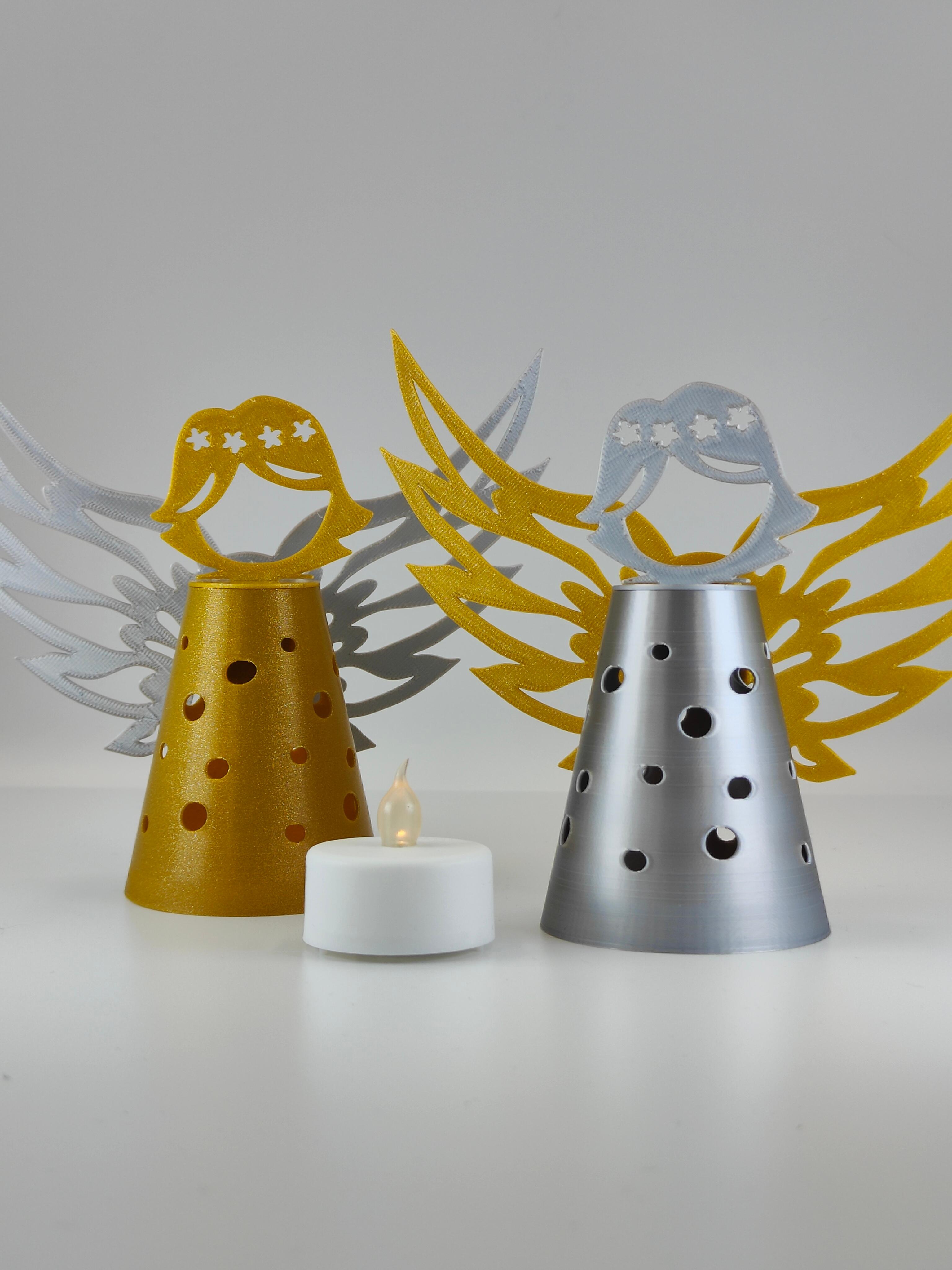 Christmas Angel Tealight Lantern 3d model