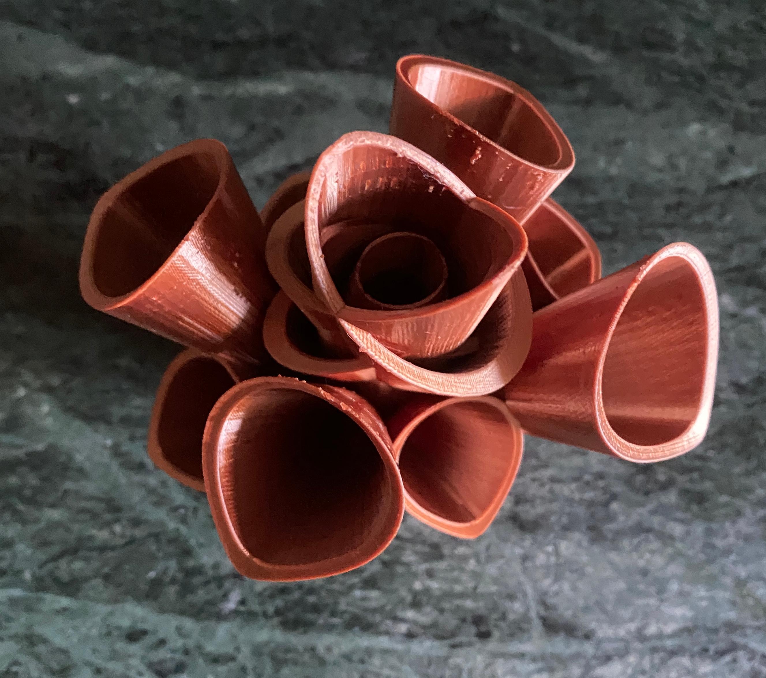 Flower Vase - Printed for my wife in Spectrum’s Spicy Copper PLA. She really liked it thank you for the model.  - 3d model