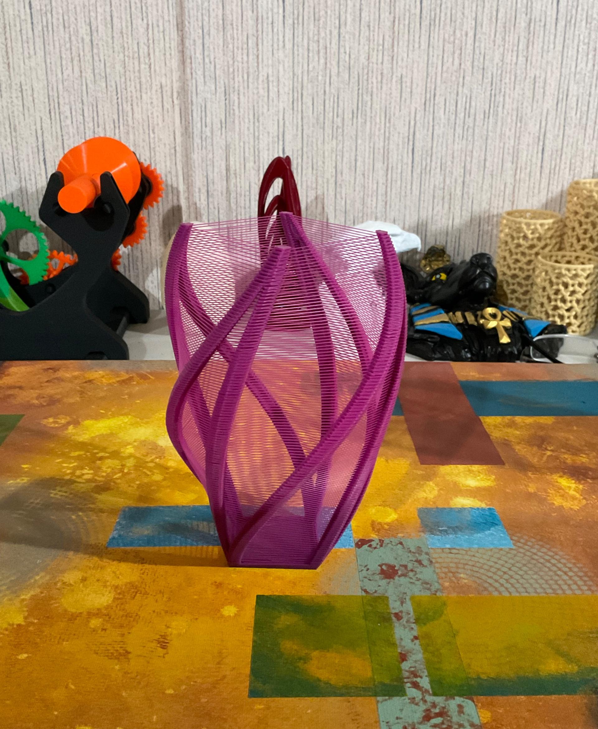 Twisty String Vase - Cookiecad Sunset - 3d model