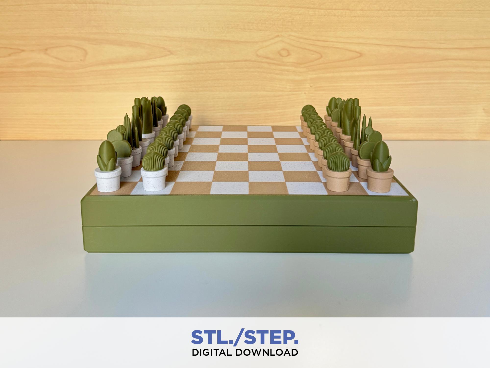 CHESSACTUS, chess set. 3d model