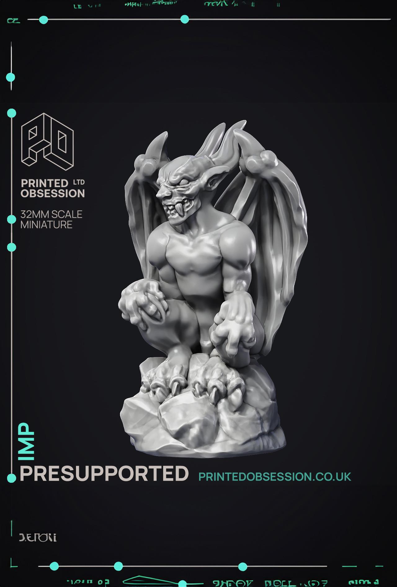Imp - Tiny Demon - PRESUPPORTED - Hell Hath No Fury - 32mm Scale  3d model