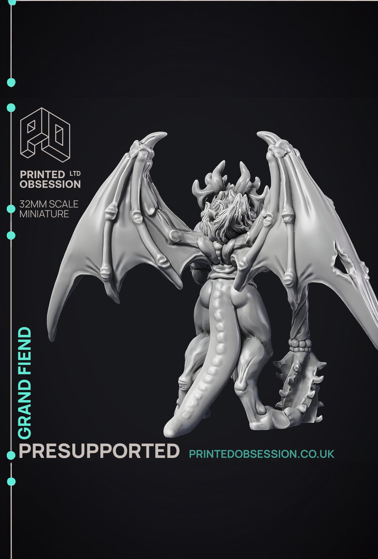 Grand Fiend - Large Demon - PRESUPPORTED - Hell Hath No Fury - 32mm Scale  3d model