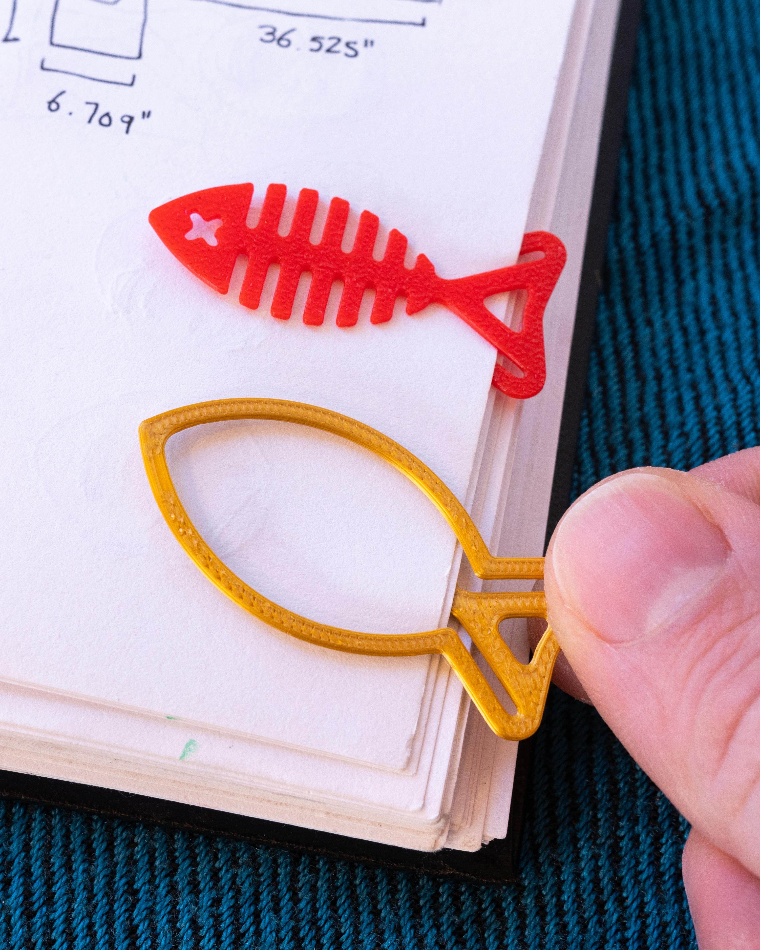 Fishbone Bookmark/Paperclip 3d model
