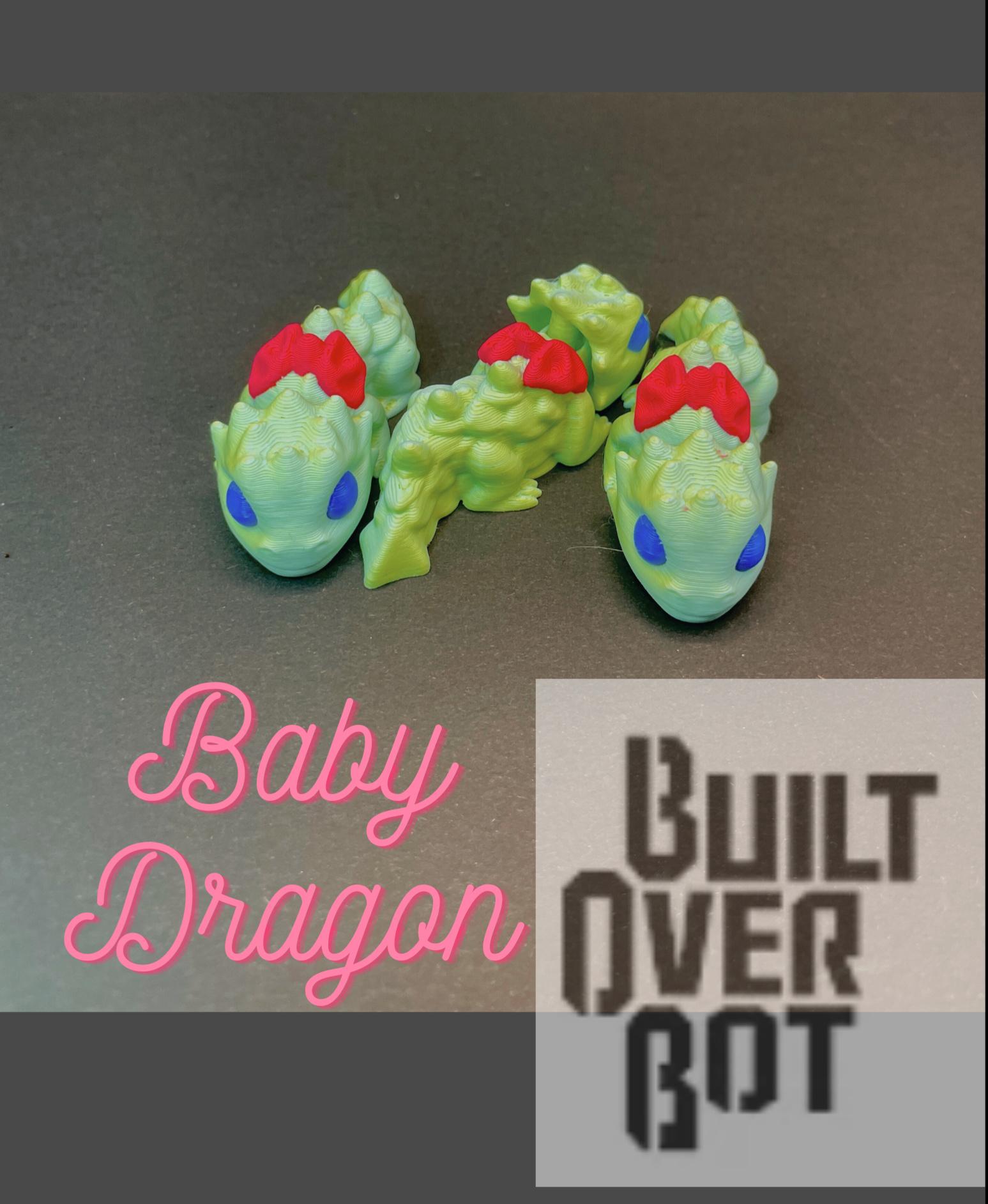 Baby Dragon Mini Fidget - Overture Blue/Yellow Matte - 3d model