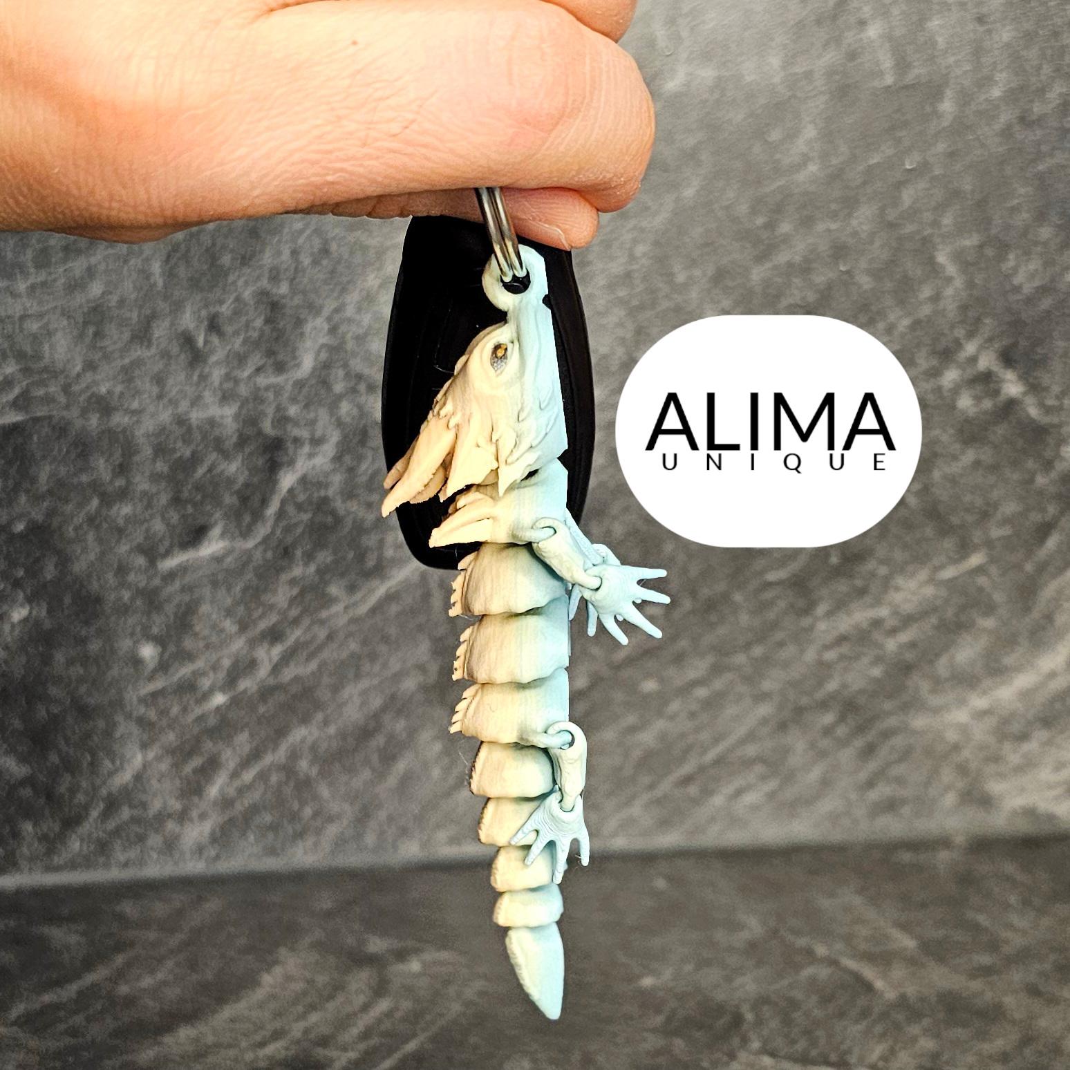 Keychain - Flexi little baby dragon (articulated) 3d model