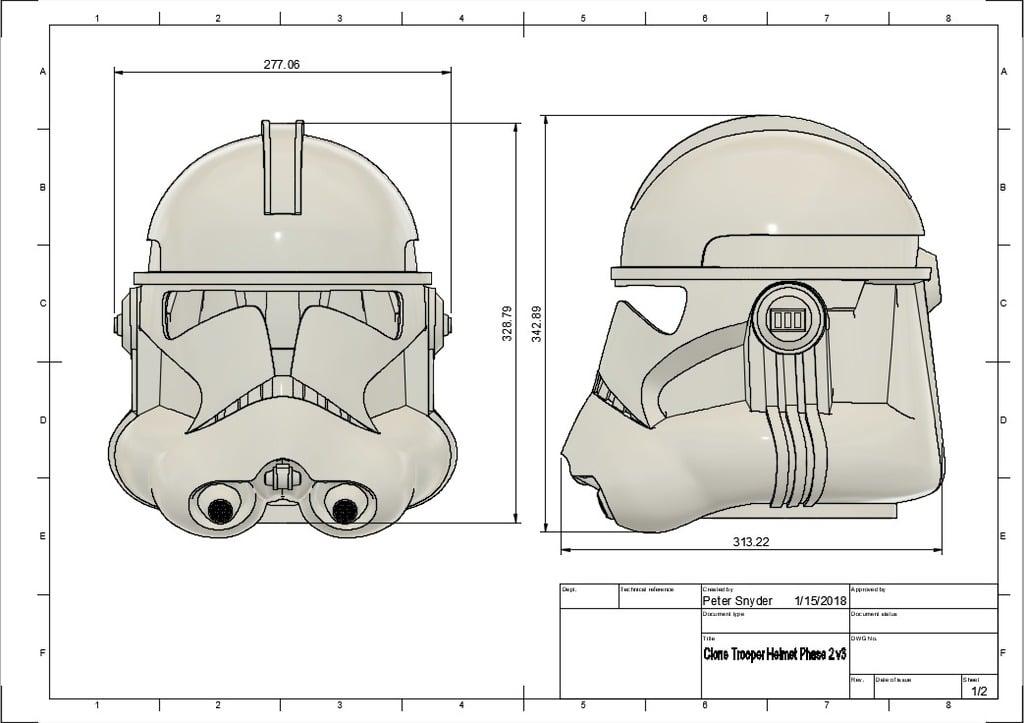 Clone Trooper Helmet Phase 2 Star Wars 3d model