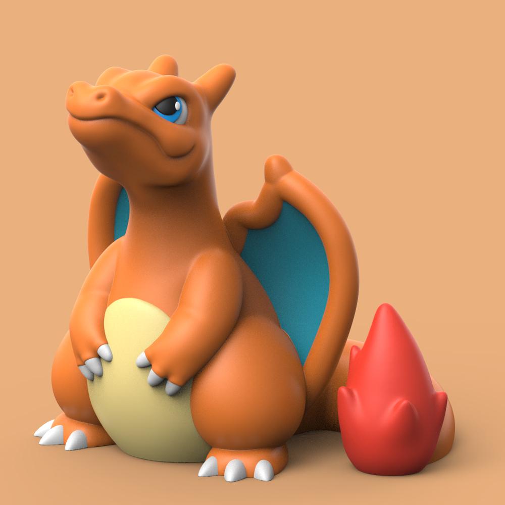 Chibi Charizard (Easy Print No Supports) 3d model