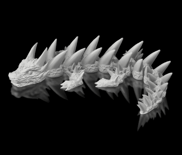 Articulated Bonespike Dragon (Gen. 3) 3d model