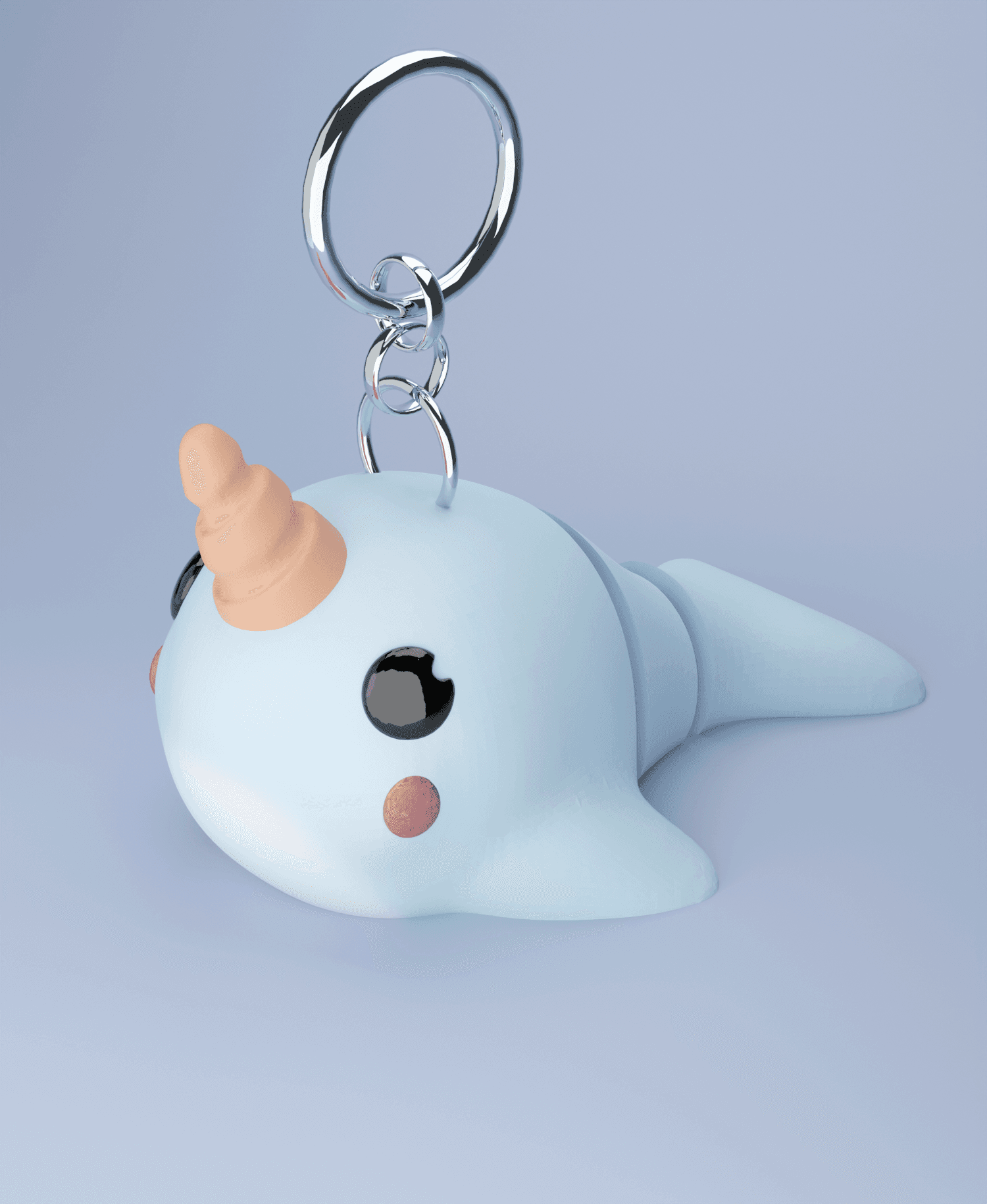 Uni 3D Flexi Narwhal Keychain (Limited Time Free) 3d model