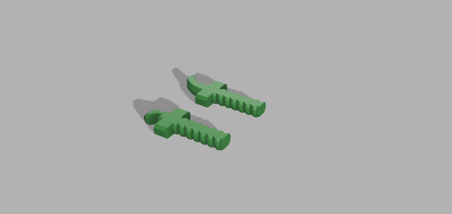 Pegboard Click T-Bolts for Multiboard 3d model