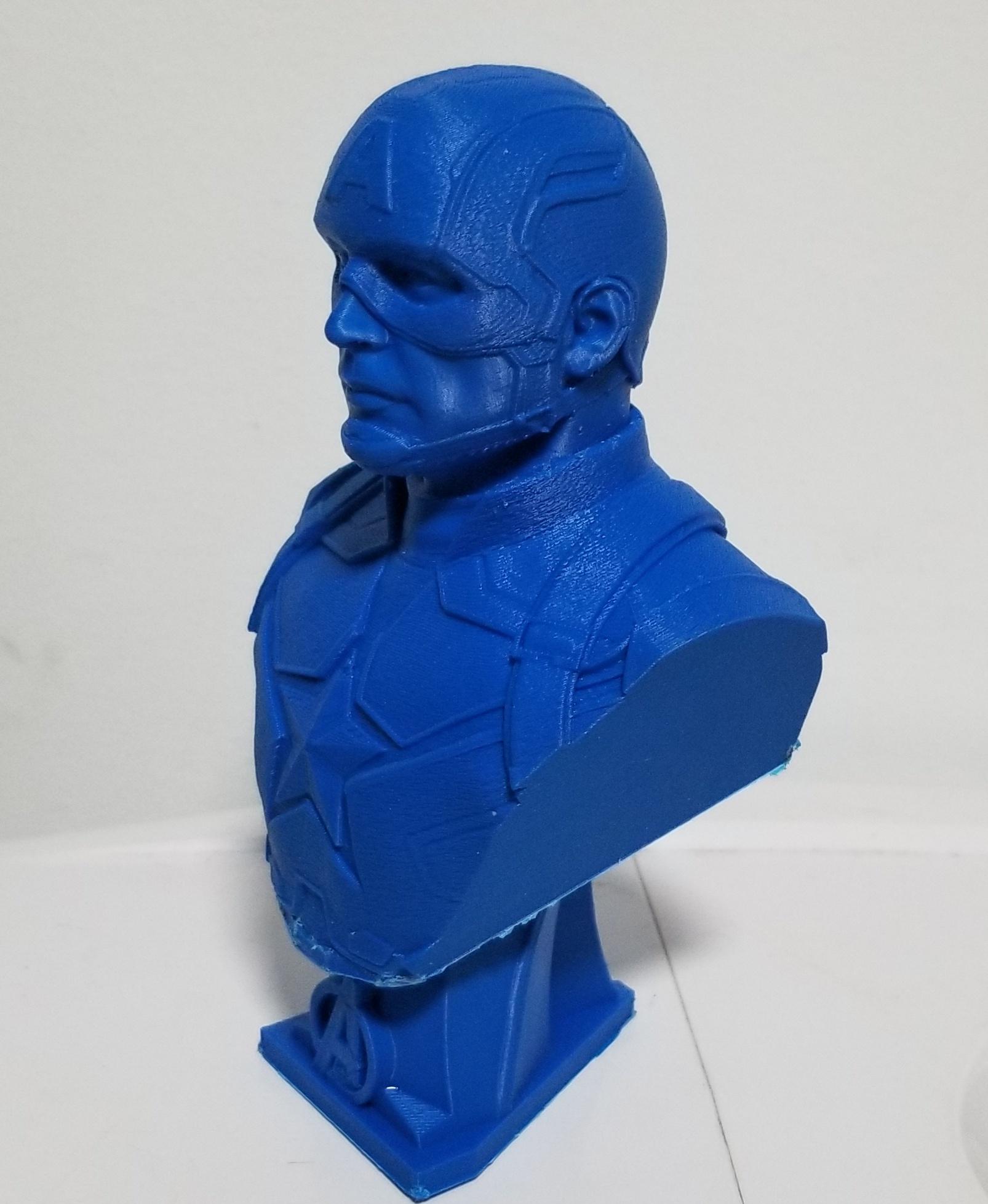 Captain America Bust (Pre-Supported) 3d model
