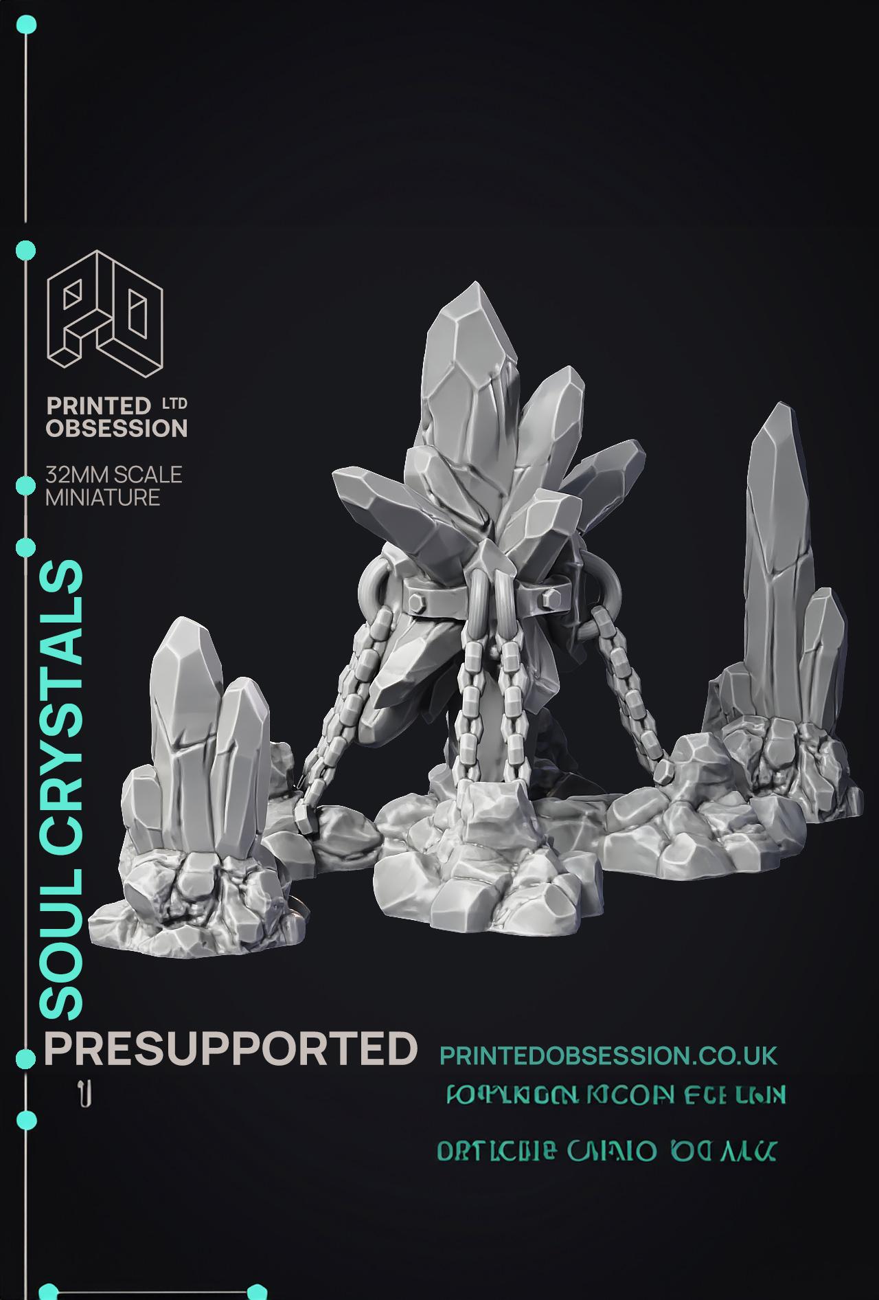 Soul Crystals - Scenery - 3 Model - PRESUPPORTED - Hell Hath No Fury - 32mm scale  3d model