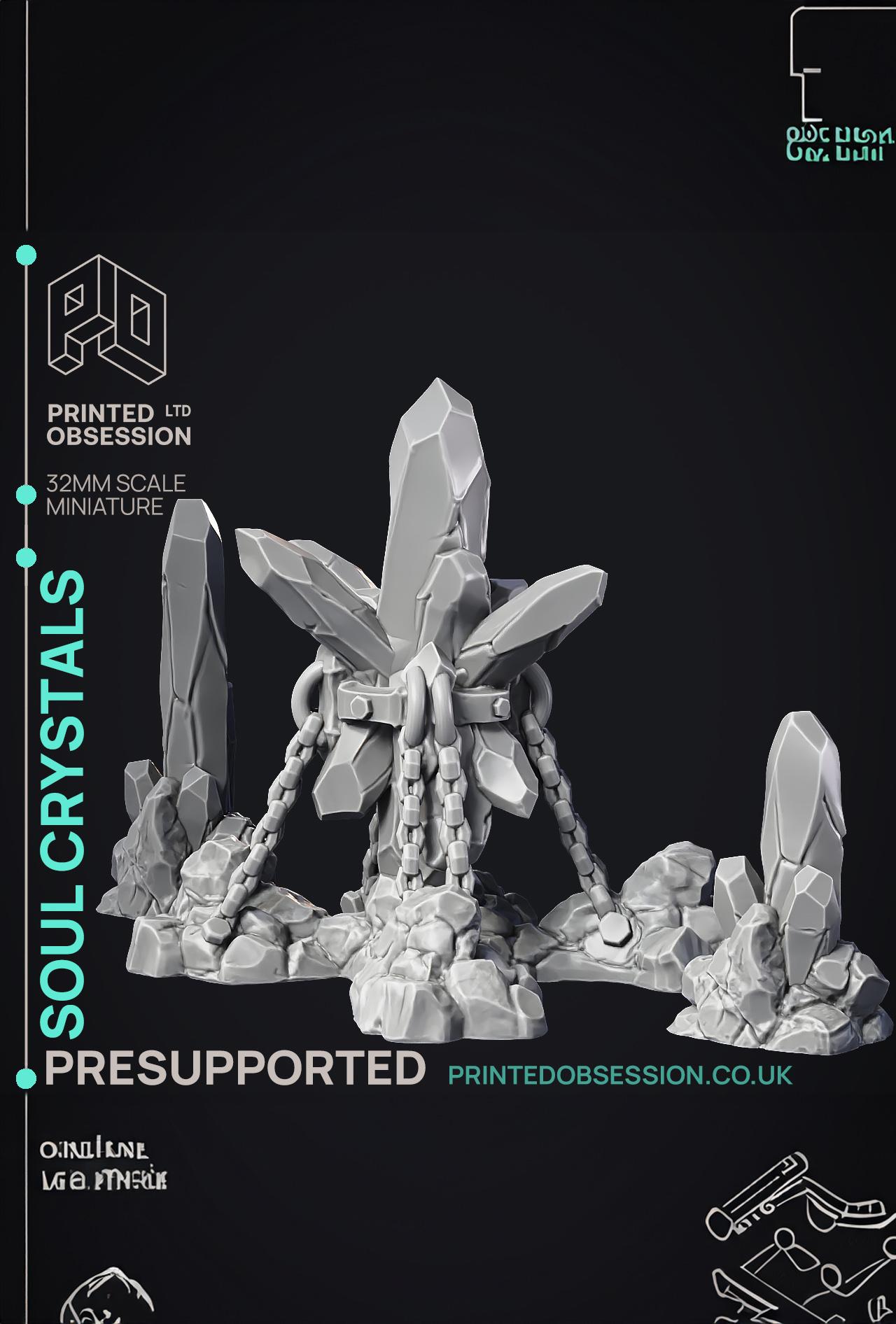 Soul Crystals - Scenery - 3 Model - PRESUPPORTED - Hell Hath No Fury - 32mm scale  3d model