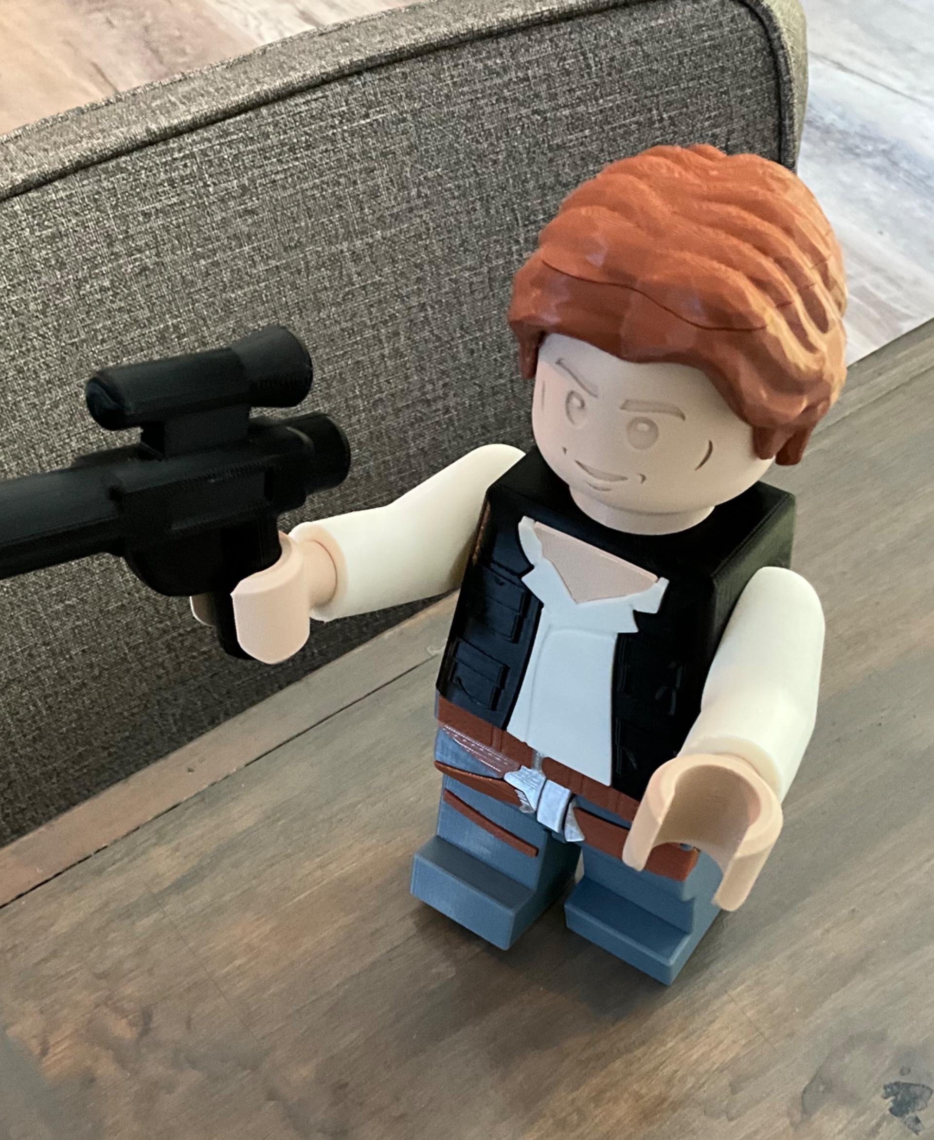 Han Solo (6:1 LEGO-inspired brick figure, NO MMU/AMS, NO supports, NO glue) - Brilliant.  Love the Han.  He’s going in Man Cave.  - 3d model