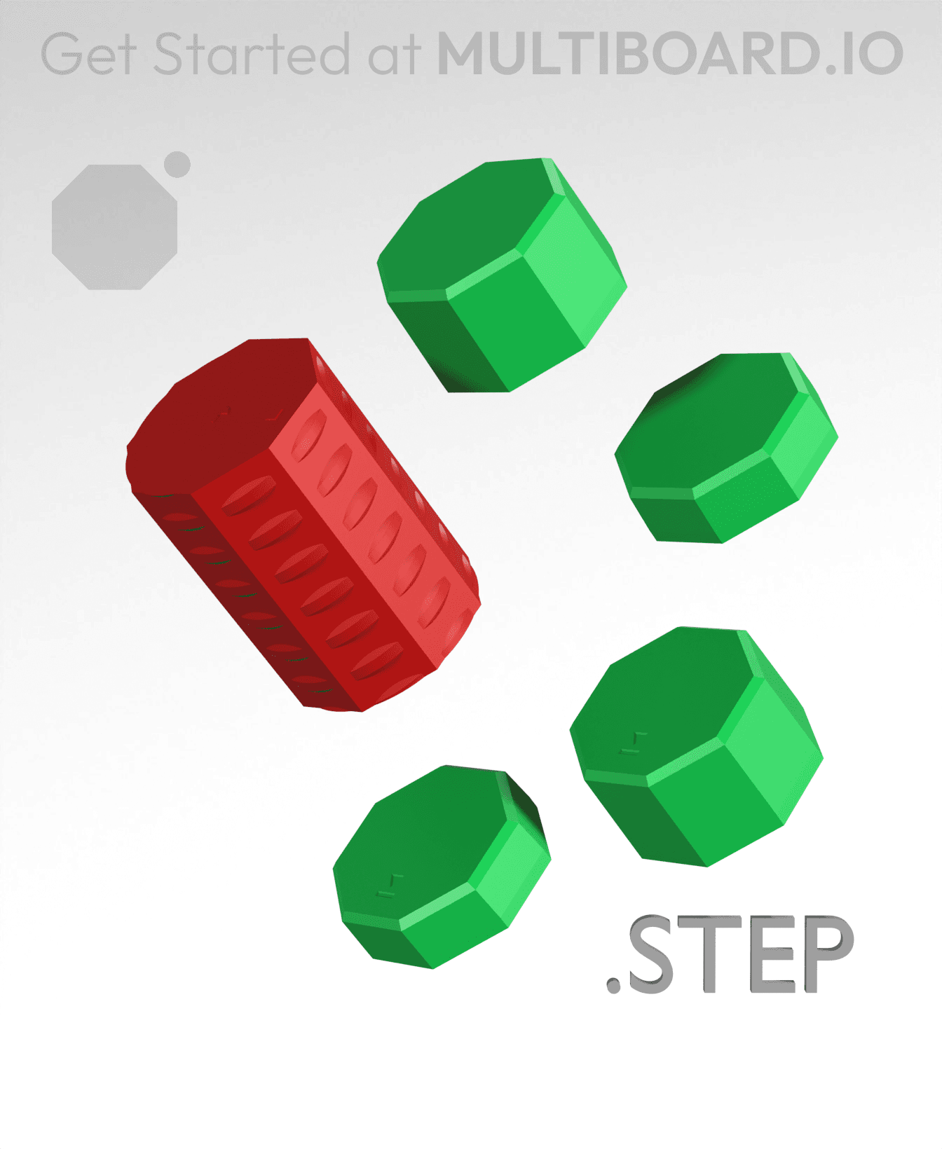 Push-Fits - STEP Multiboard Remixing Files 3d model