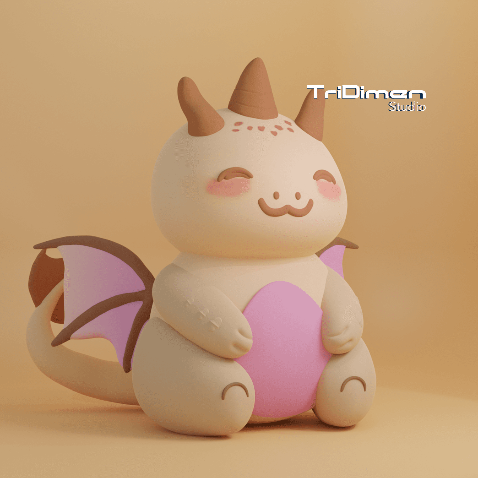 Baby Dragon - Cute Dragon 06 3d model