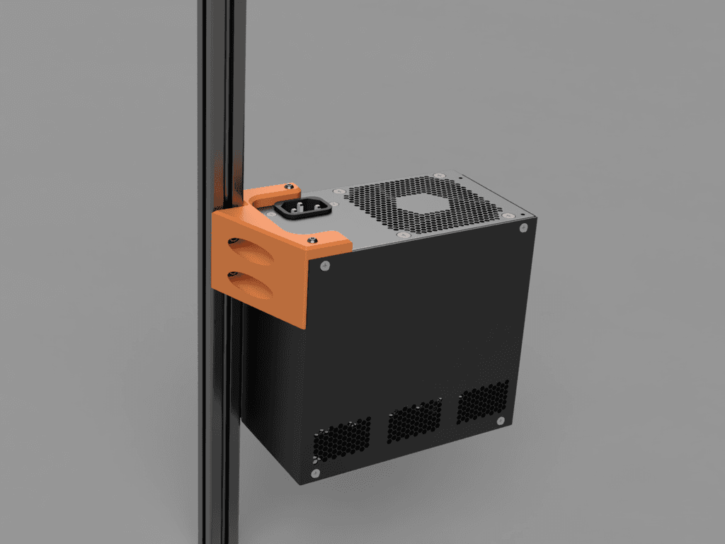 ATX Power Supply to 2020 Extrusion Mount 3d model
