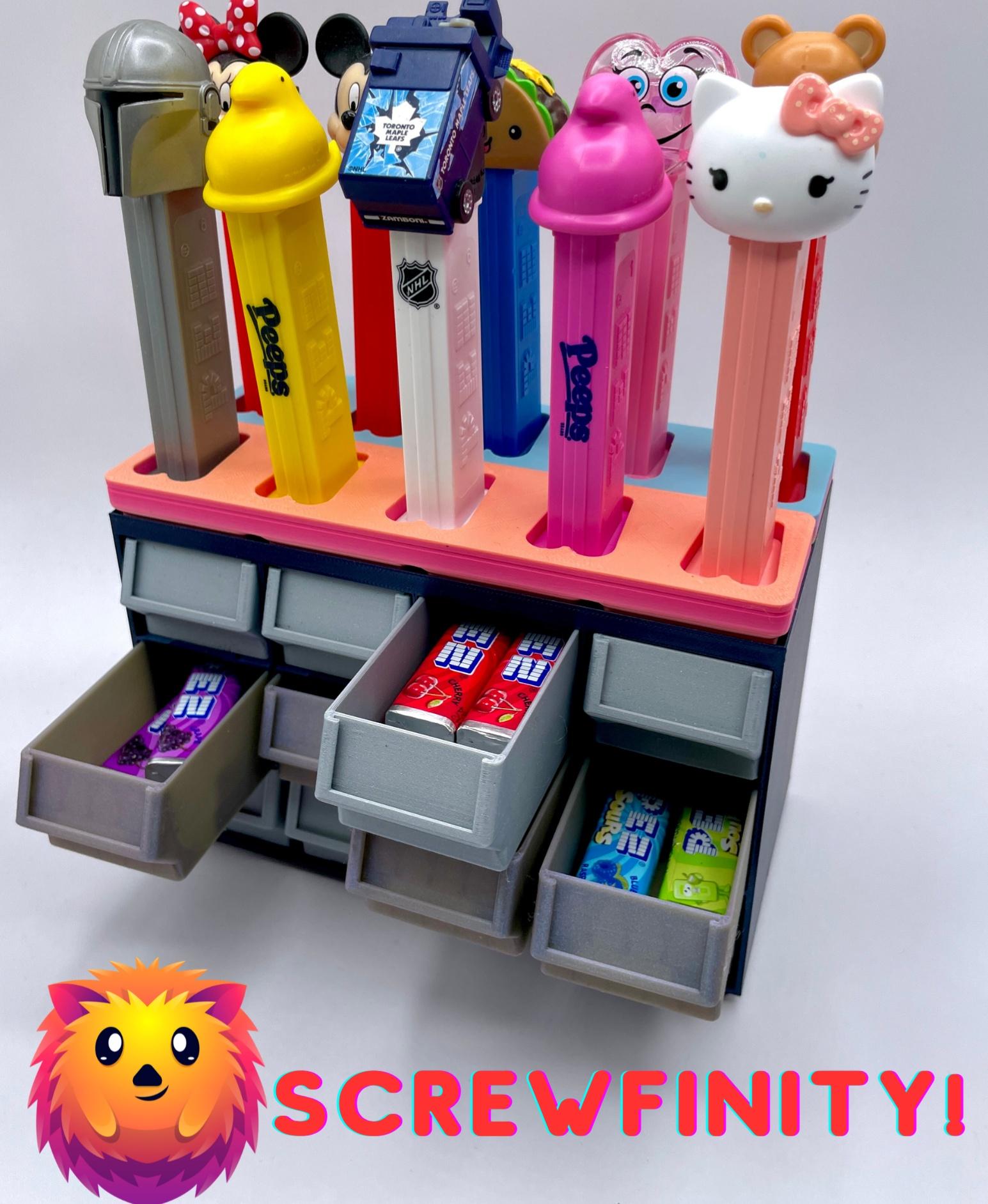Screwfinity Unit 2U Medium - The Gridfinity Storage Unit - Finally, a place to store my PEZ candy! - 3d model