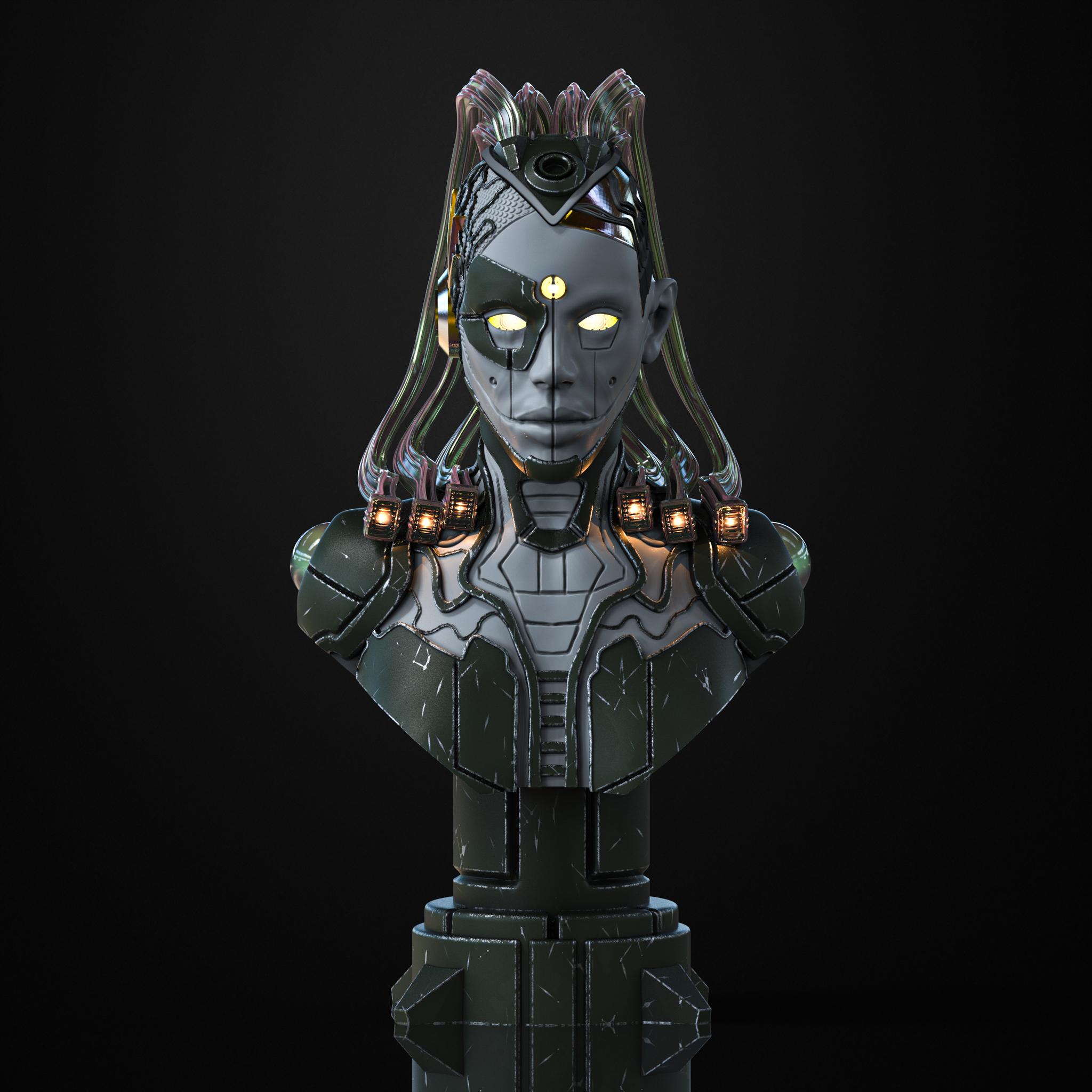 Cyber Medusa - (Pre-Supported) 3d model