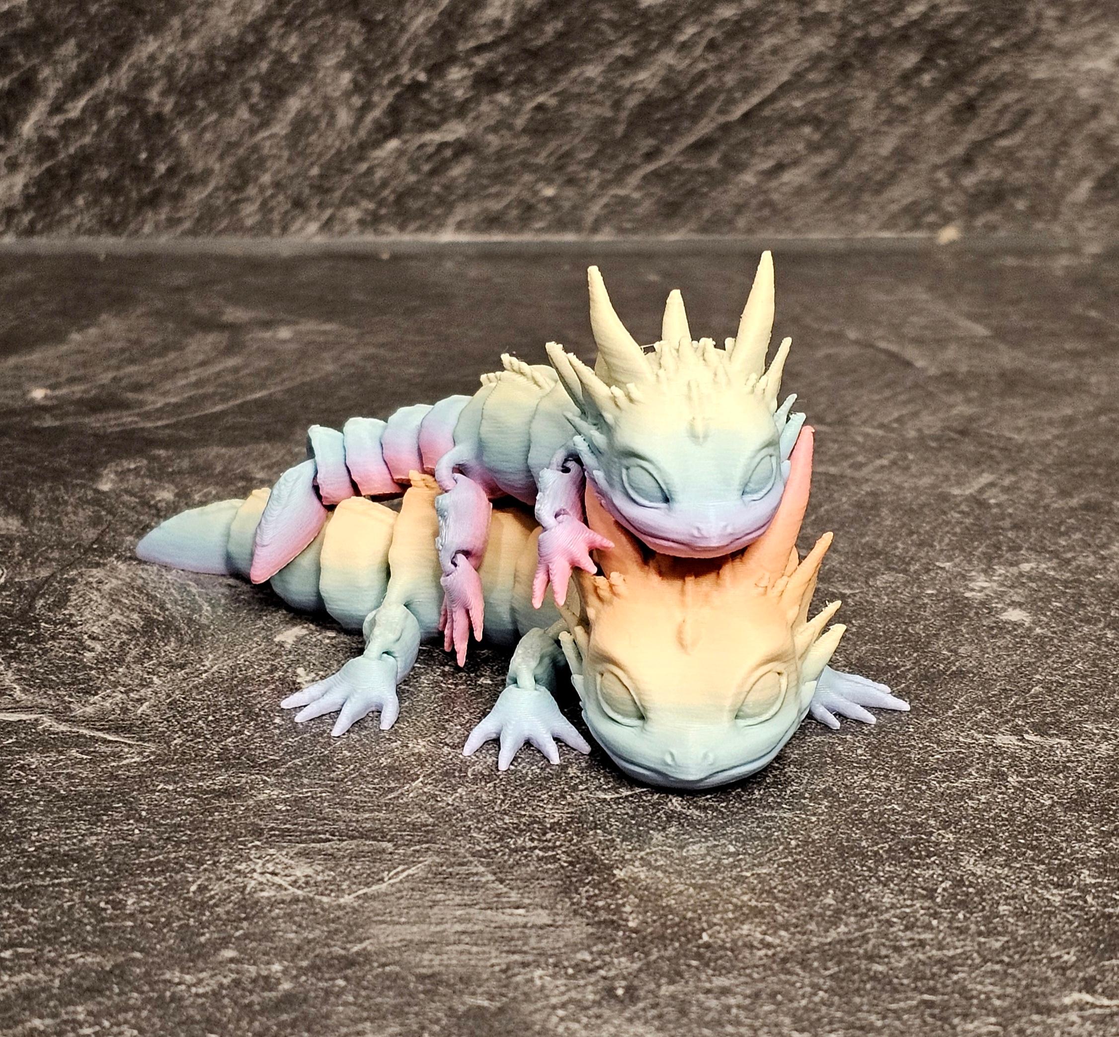 Cute little baby dragon - articulated 3d model