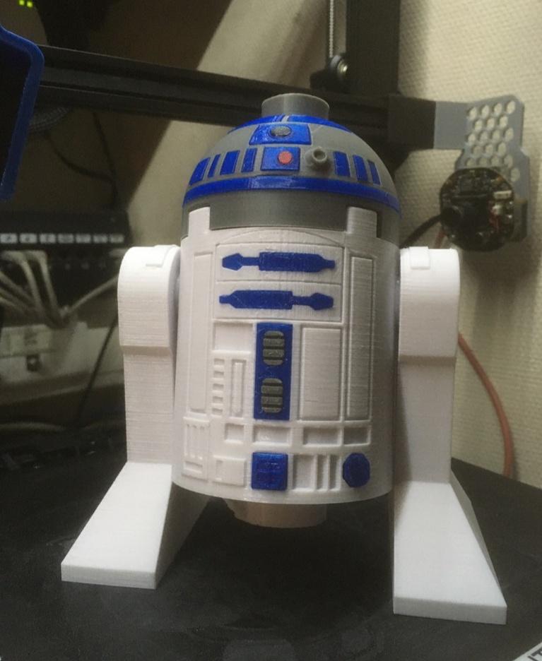 R2-D2 (6:1 LEGO-inspired brick figure, NO MMU/AMS, NO supports, NO glue) - Thanks for sharing! - 3d model