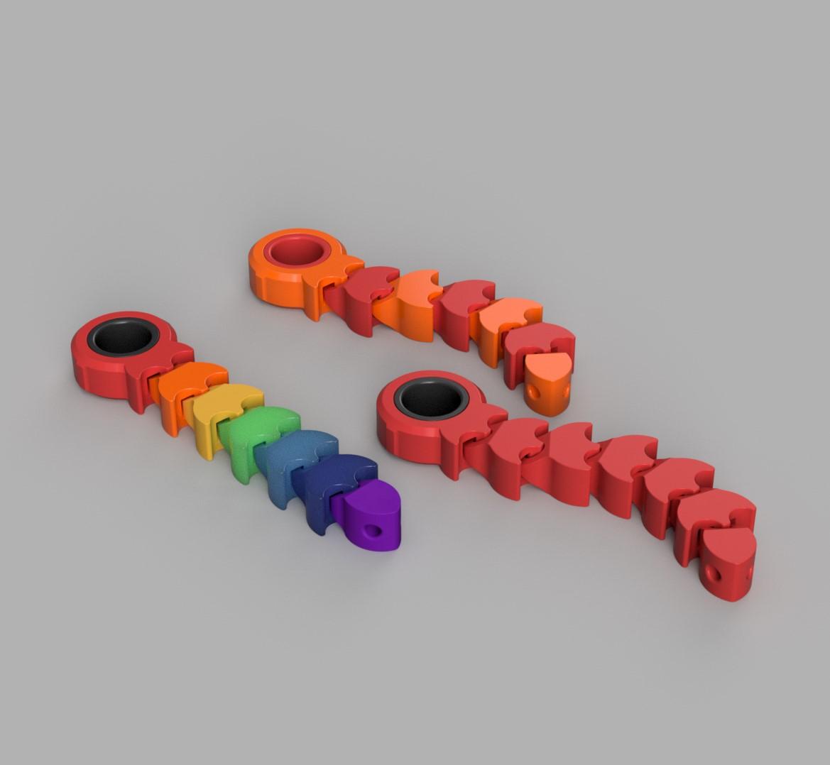 Fully Printable Keychain Spinner chain 3d model