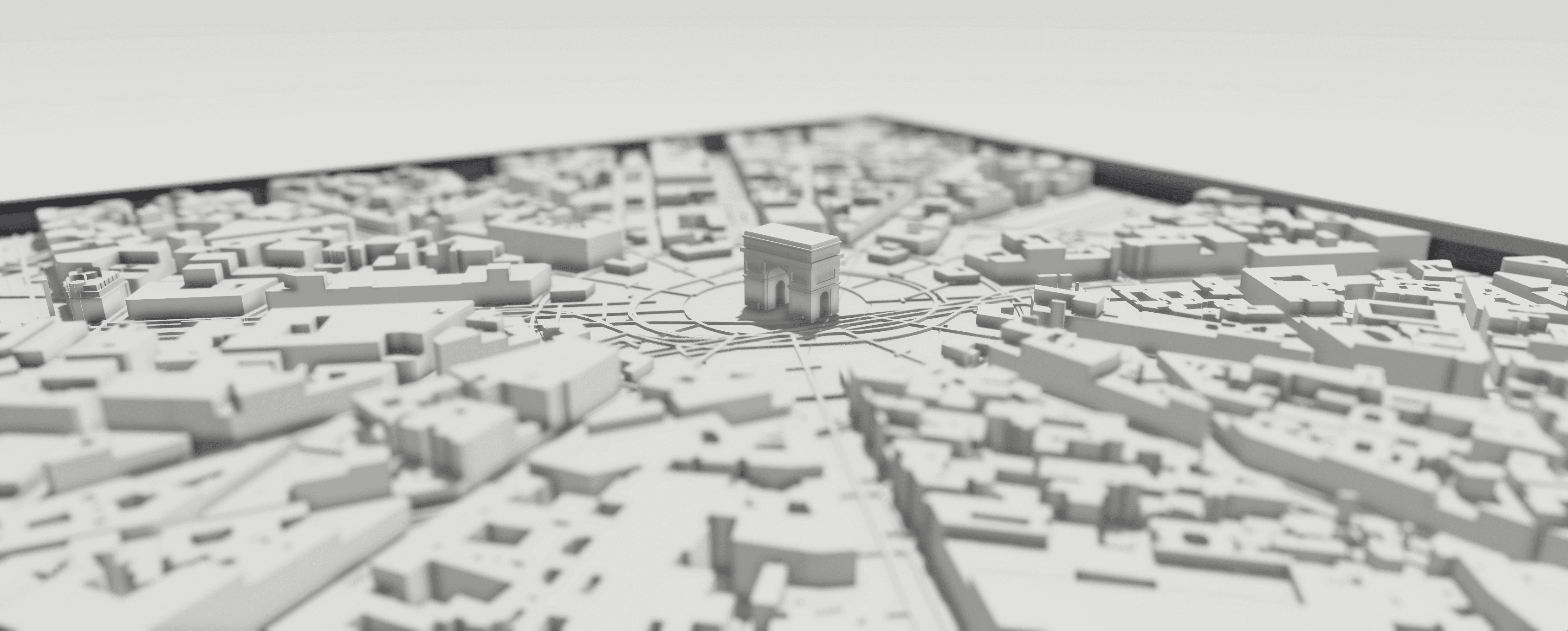 Paris Topo Map 3d model