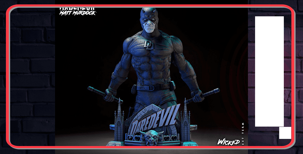 WICKED MARVEL DAREDEVIL BUST: TESTED AND READY FOR 3D PRINTING 3d model