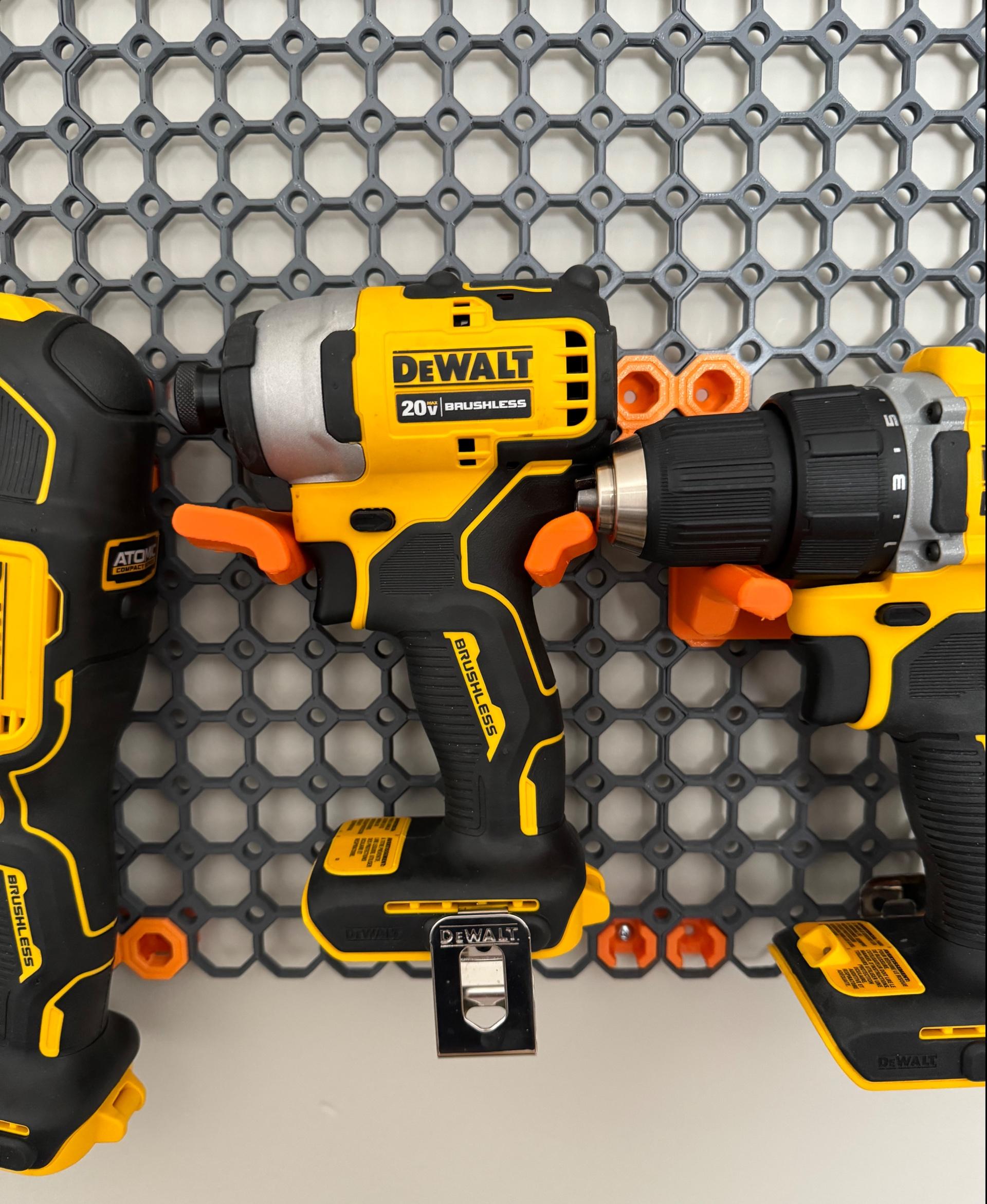 Multiboard Angled Drill Holder - Fits DeWalt drills very well. Thanks for sharing! - 3d model