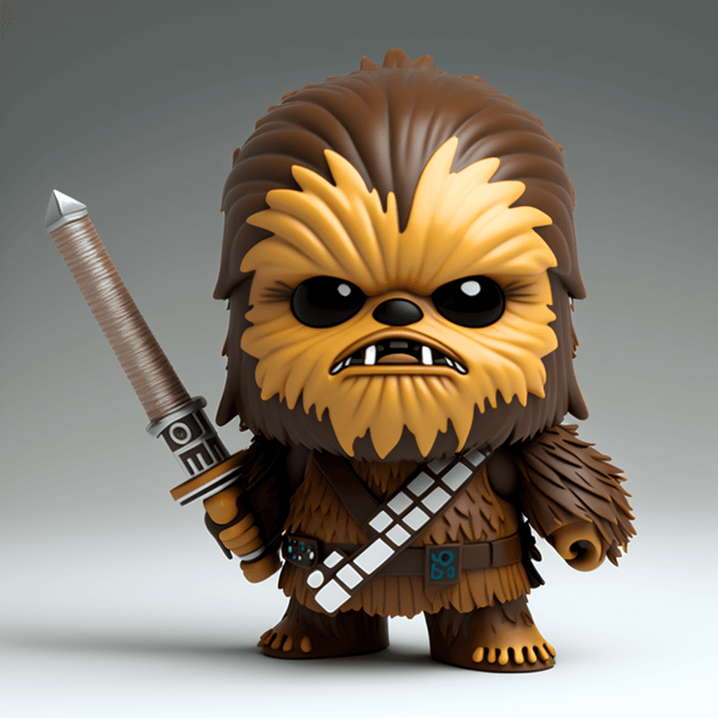 Darth Vader, Chewbacca, R2D2 - Star Wars 3d model