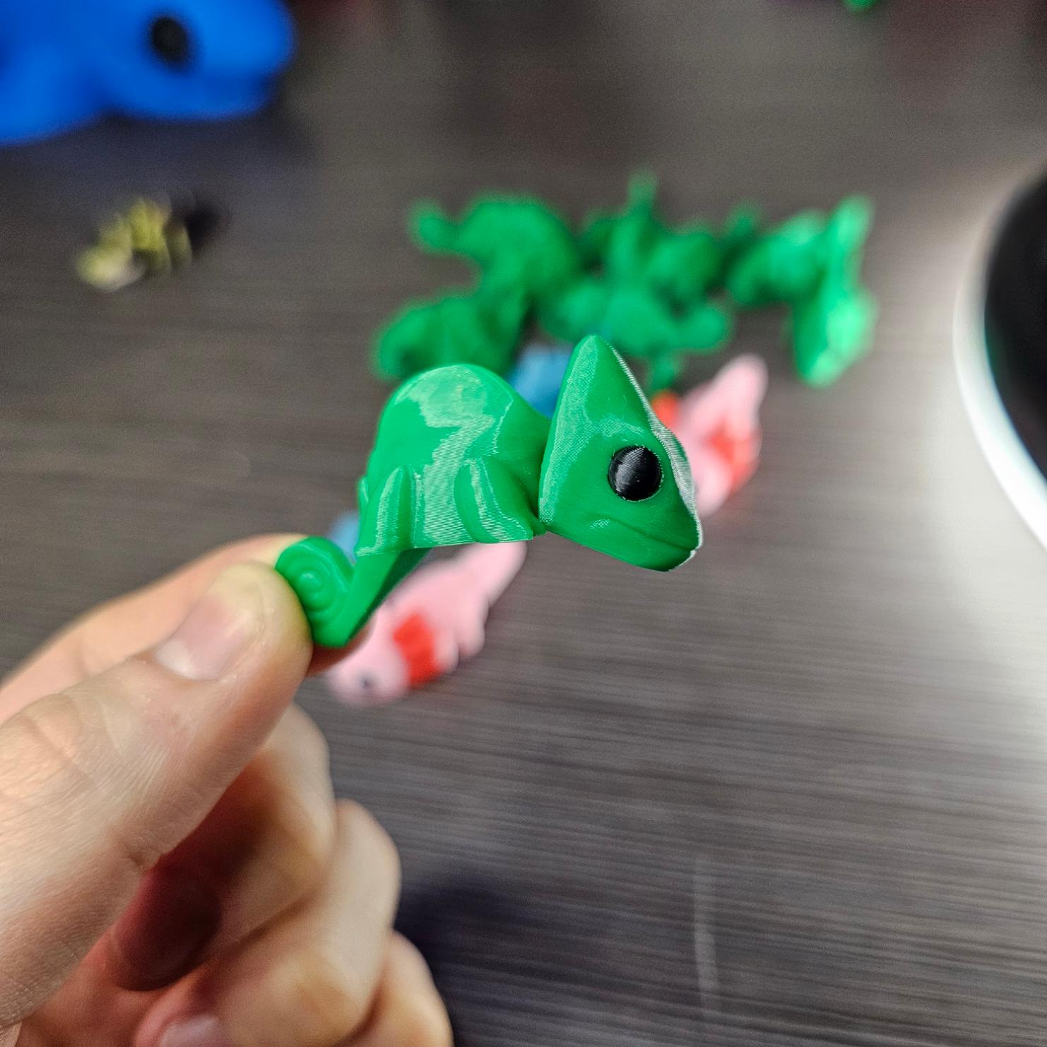 MiniMonster#4 Baby Chameleon Articulated Flexi 3d model