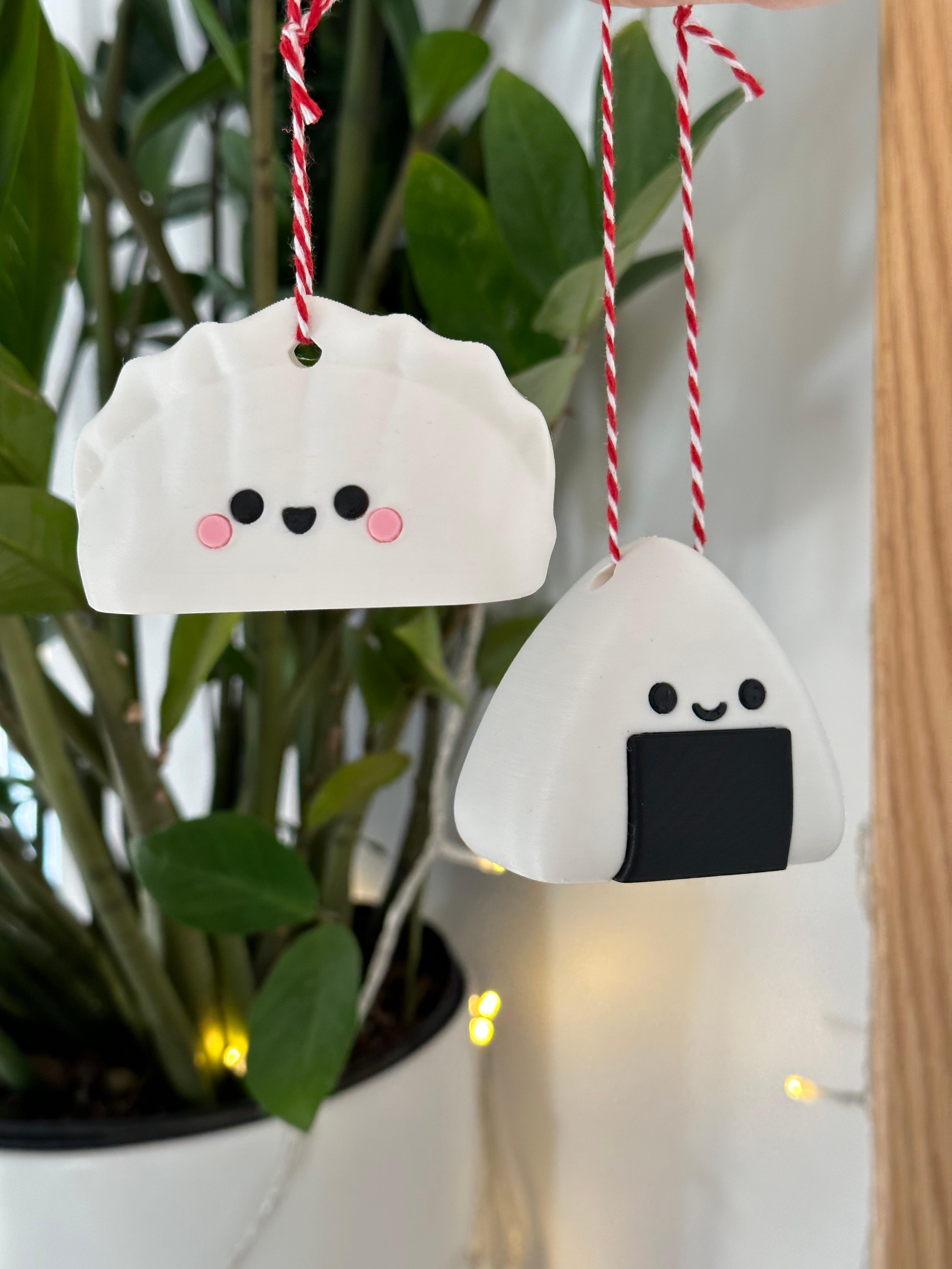 5 Kawaii Dumplings - Christmas Tree Ornaments 3d model