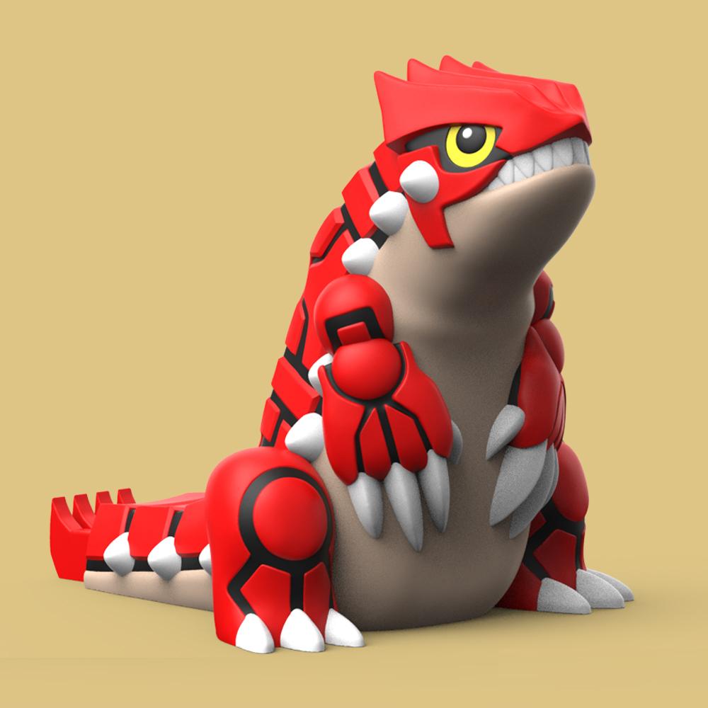 Chibi Groudon (Easy Print No Supports) 3d model