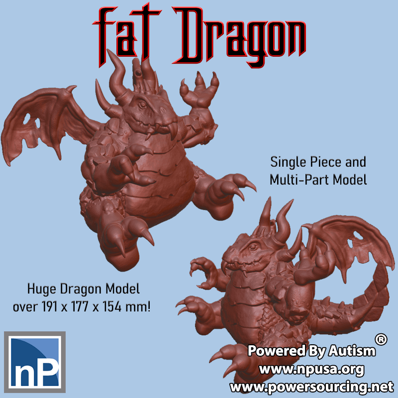 Giant Fat Dragon 3d model