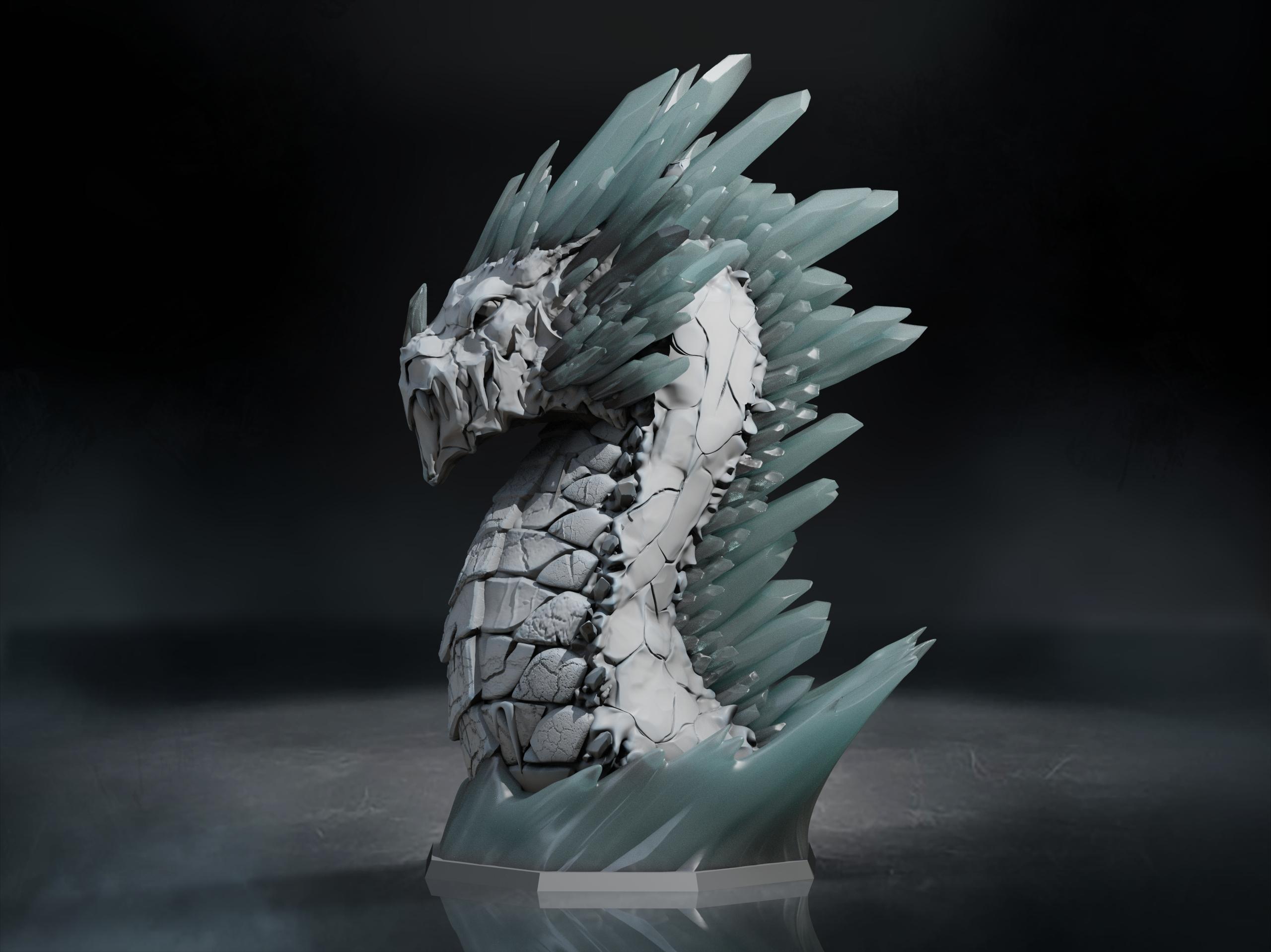 Ice Dragon (Pre-Supported) 3d model